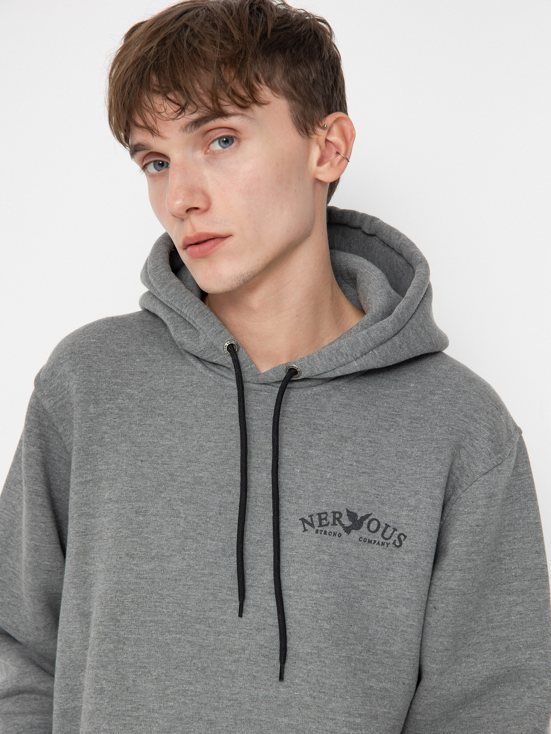 Mikina s kapucňou Nervous Small Classic Arc HD (light heather)