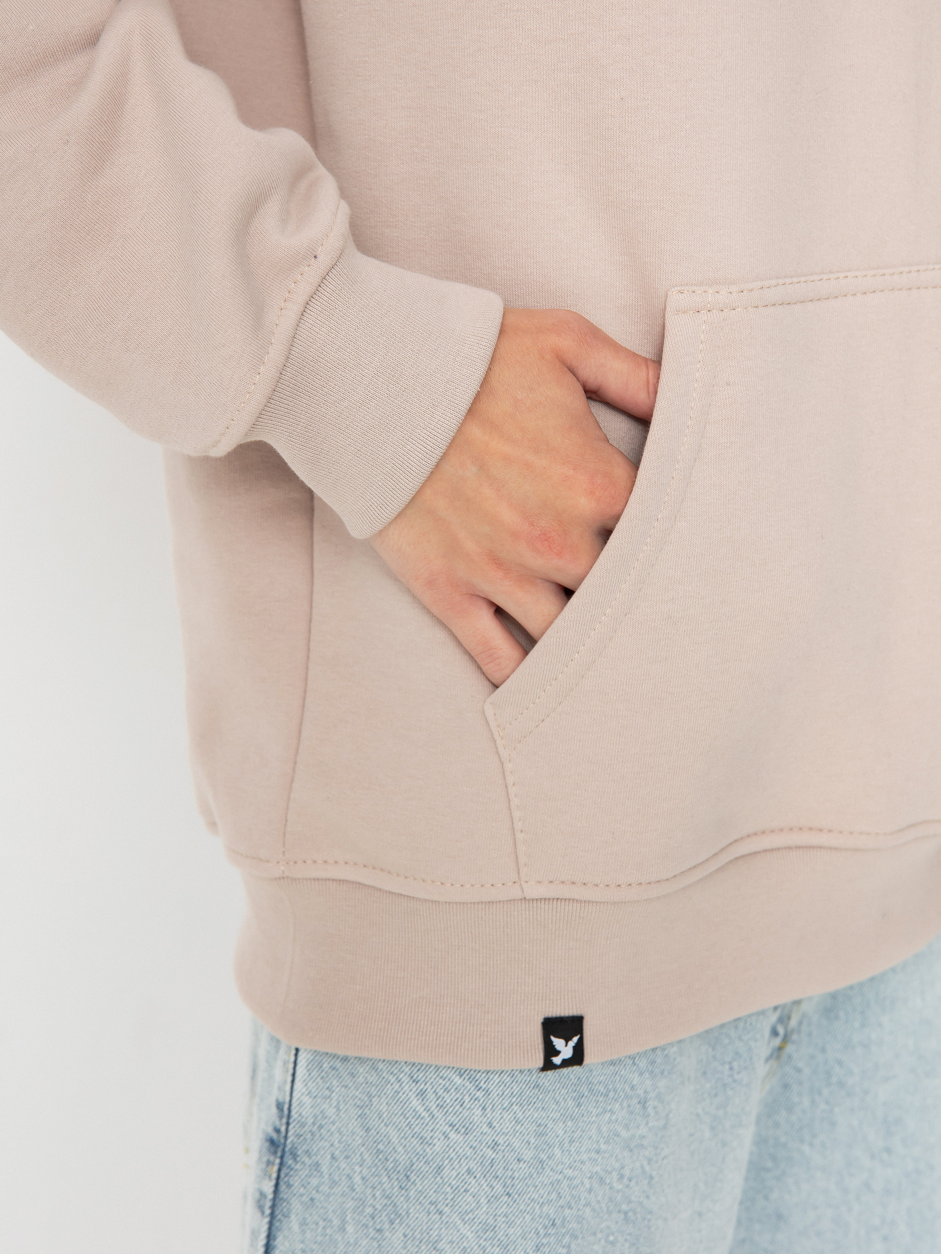 Mikina s kapucňou Nervous Classic 3D HD (beige)