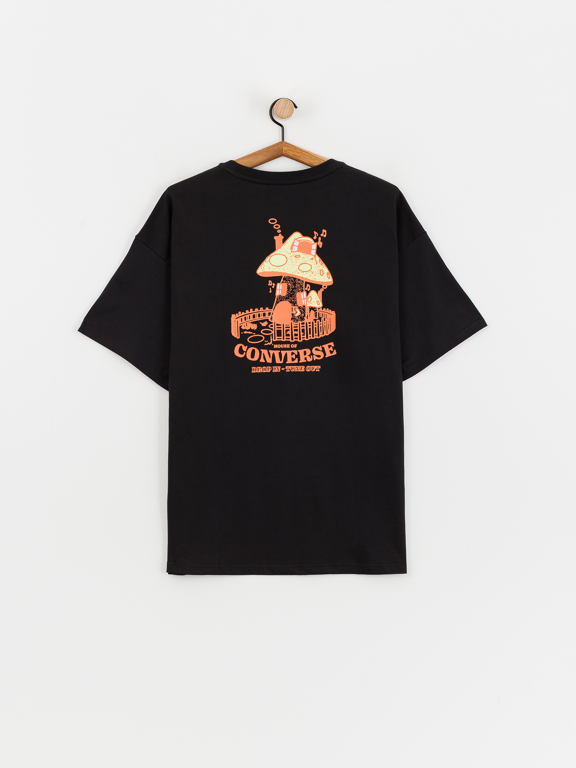 Tričko Converse Mushroom House (black)
