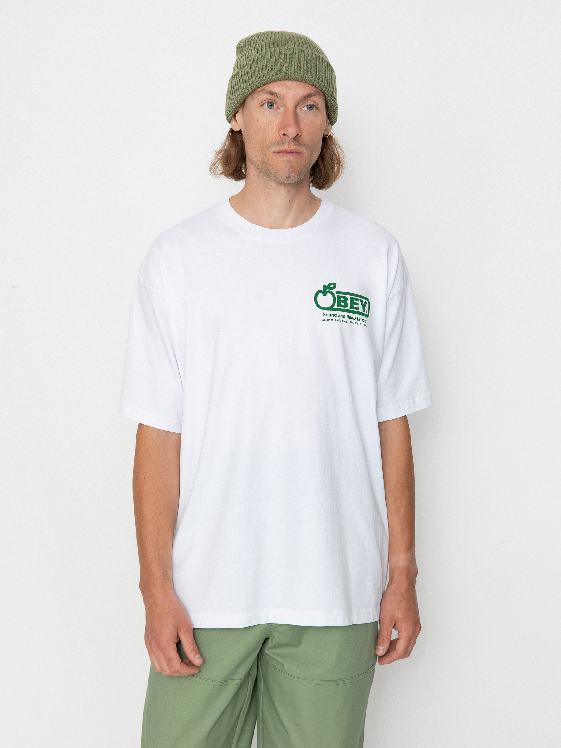 Tričko OBEY Sound & Resistance (white)