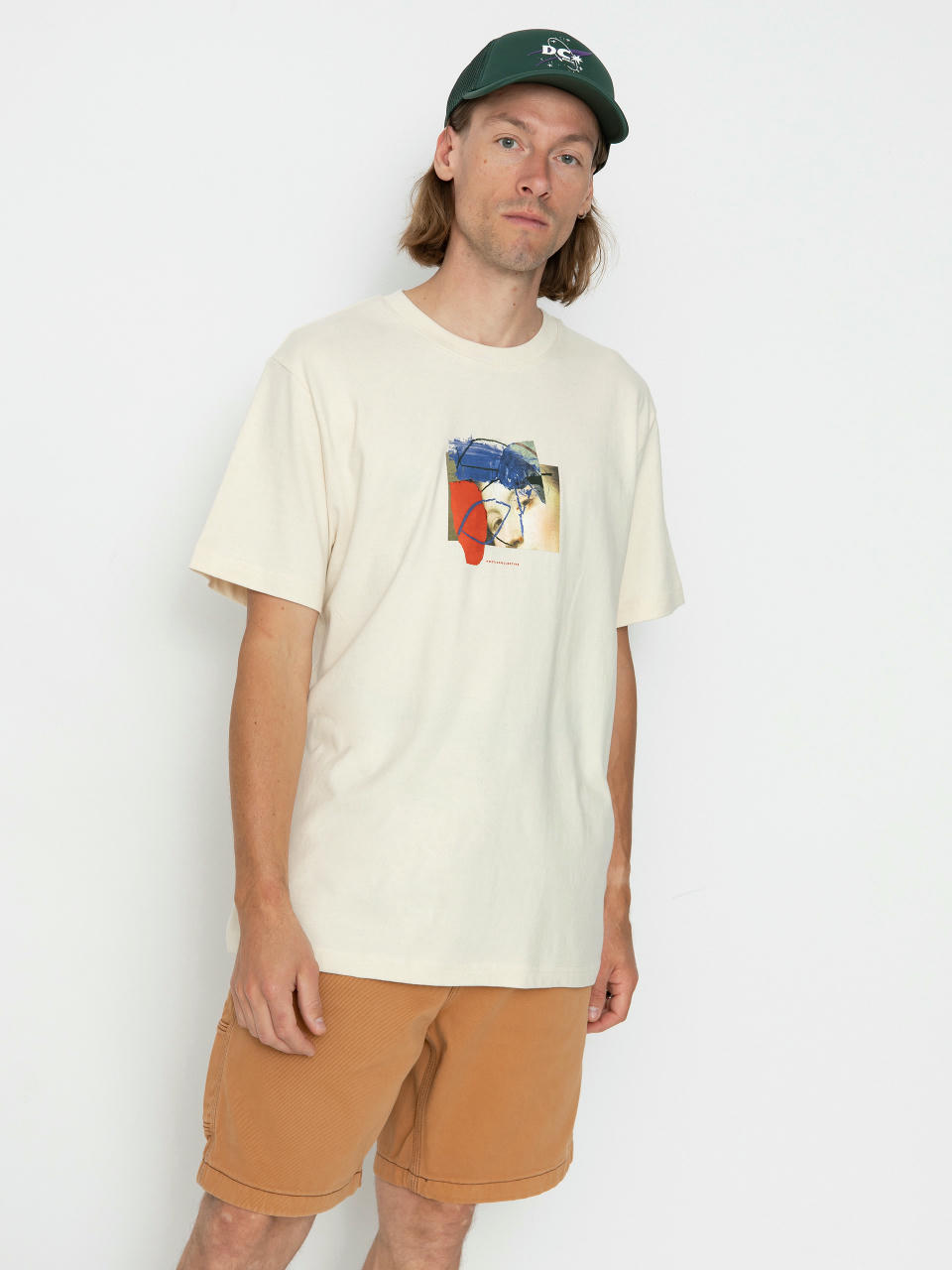 Tričko Poetic Collective Half on Half (off white)