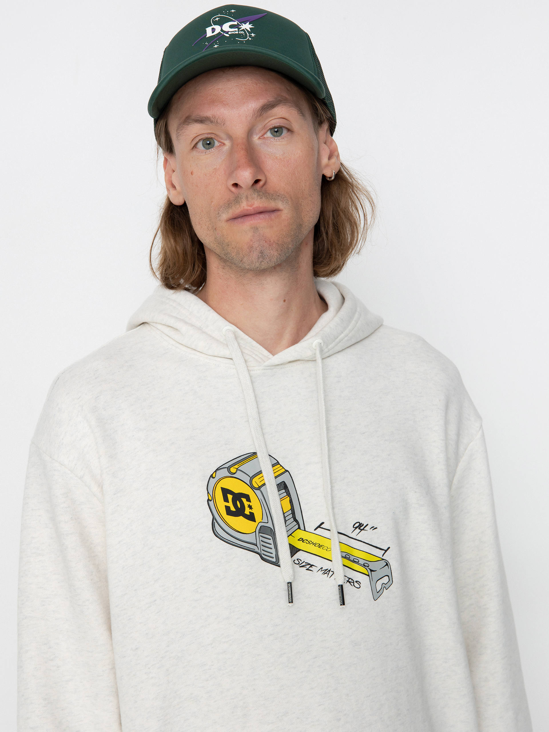 Mikina s kapucňou DC Size Matters HD (snow heather)