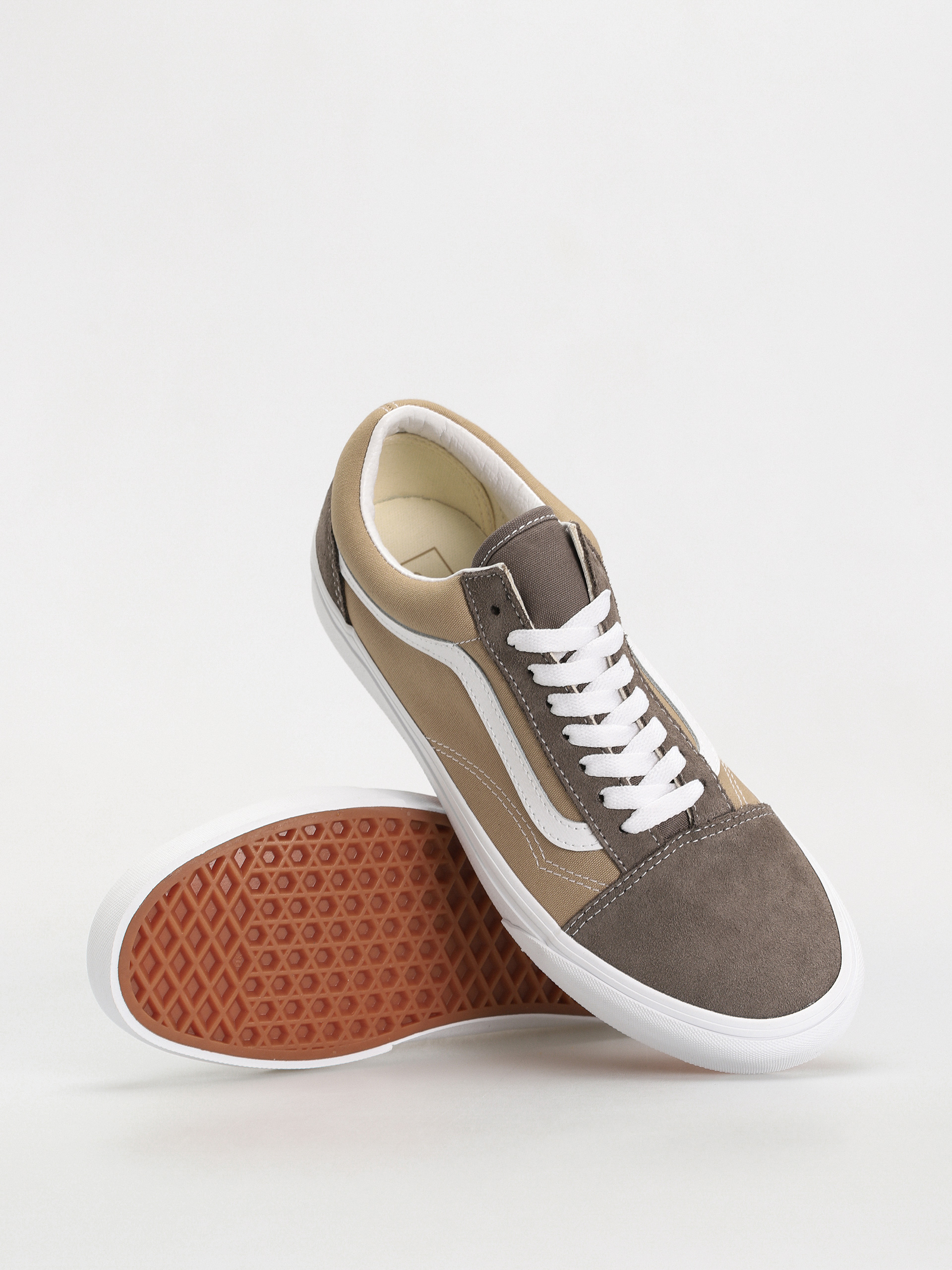 Topánky Vans Old Skool (canvas/suede block brown)
