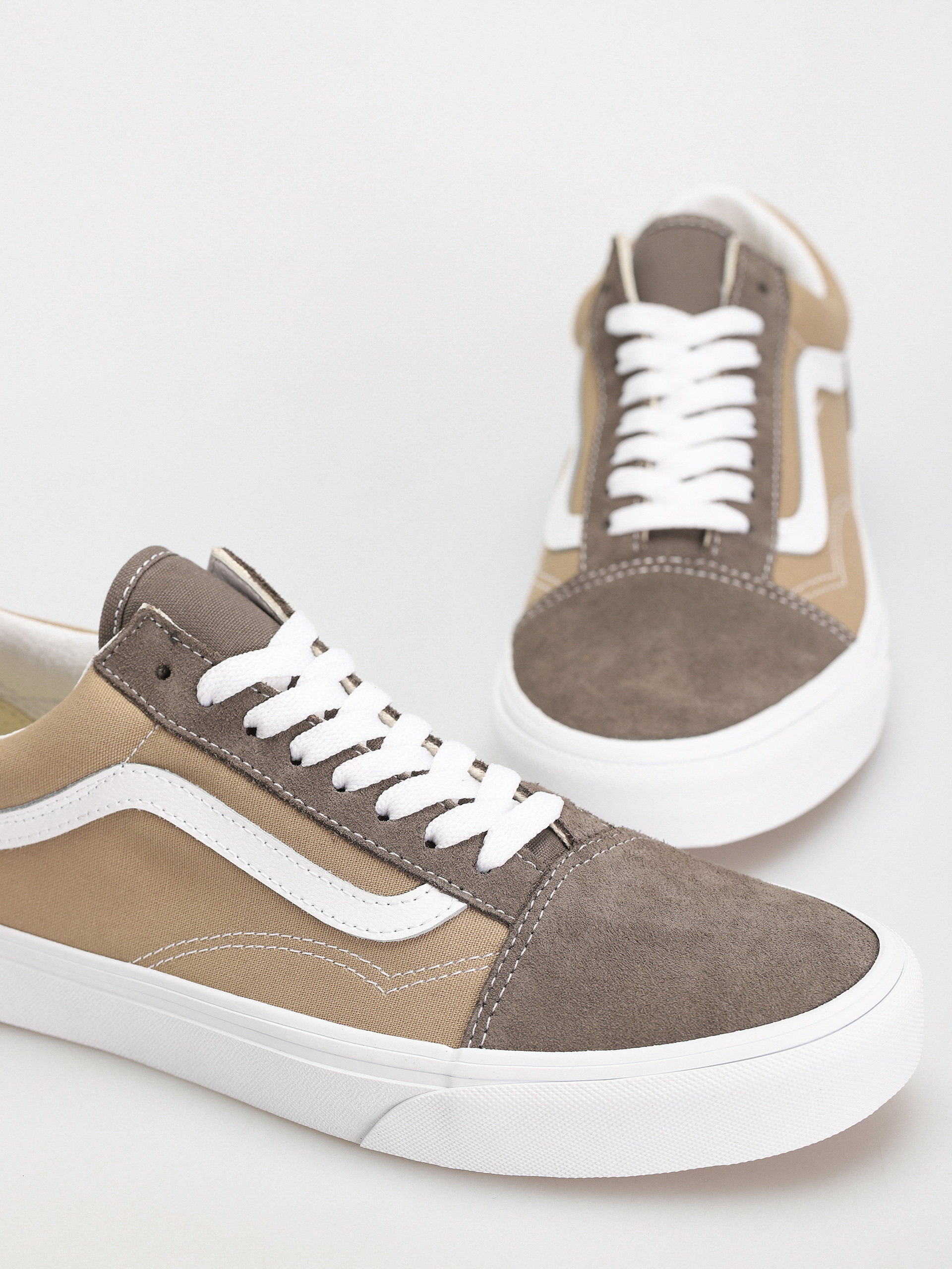 Topánky Vans Old Skool (canvas/suede block brown)