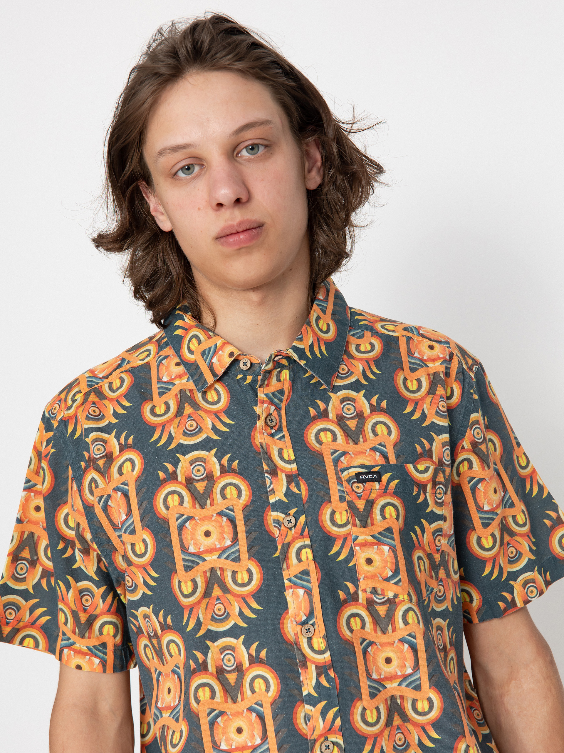 Košeľa RVCA Redondo (duck blue)