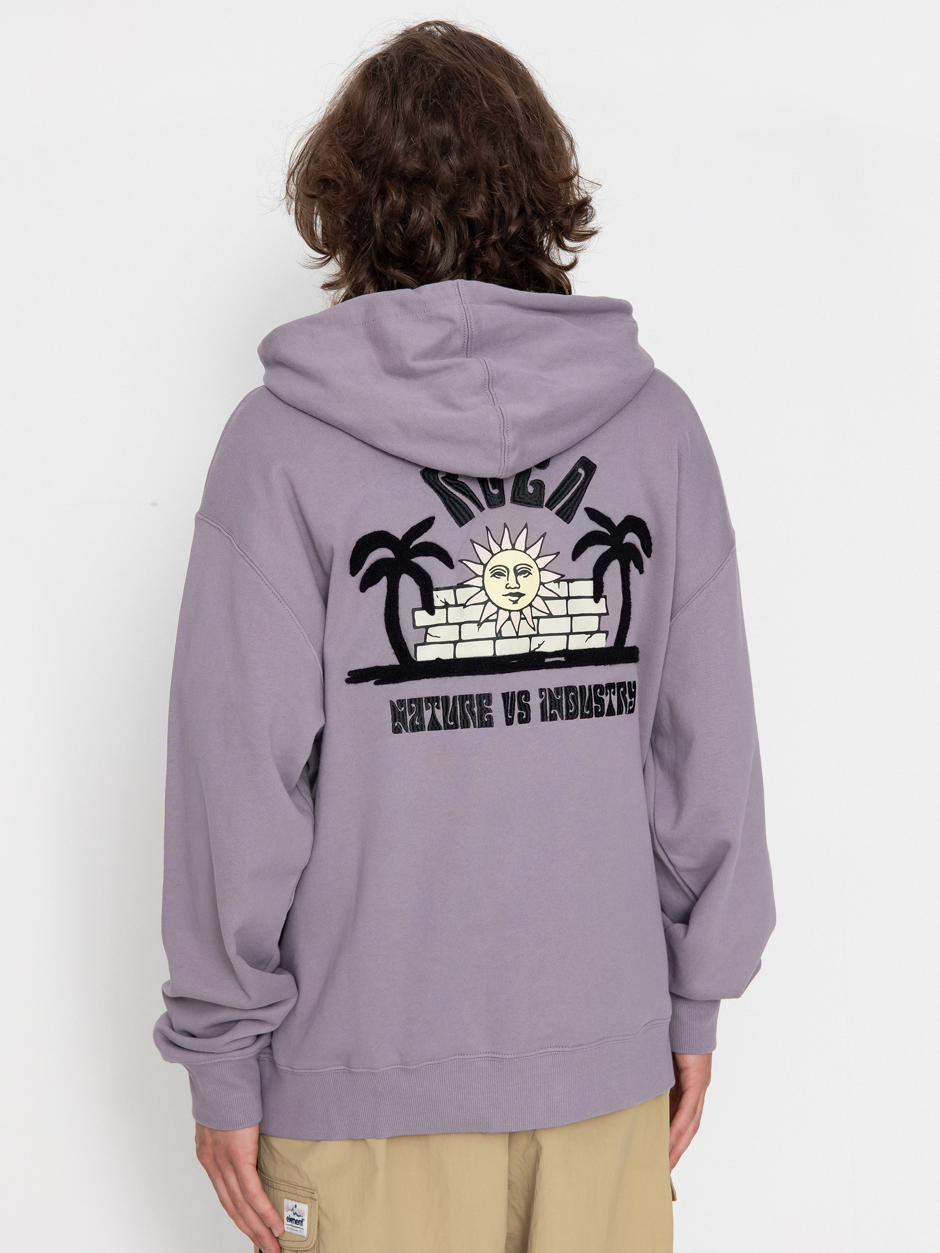 Mikina s kapucňou RVCA Sun Trap HD (gray ridge)