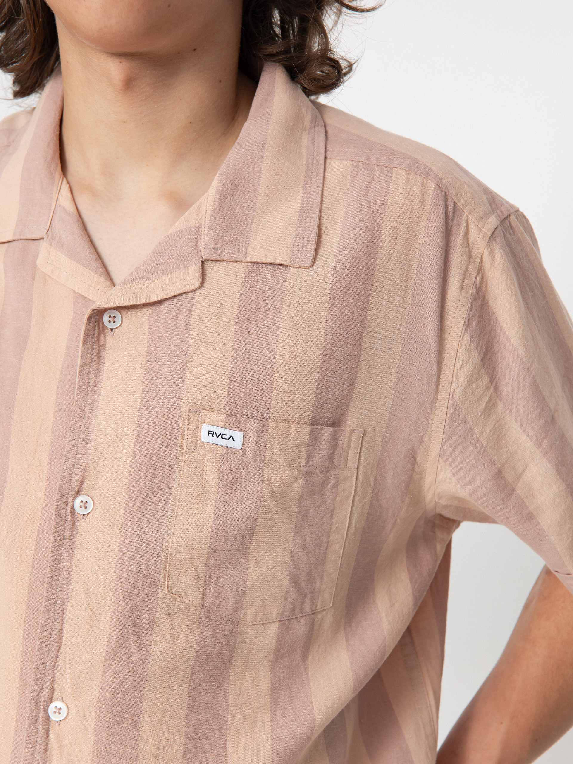 Košeľa RVCA Love Stripe (palomino grey)