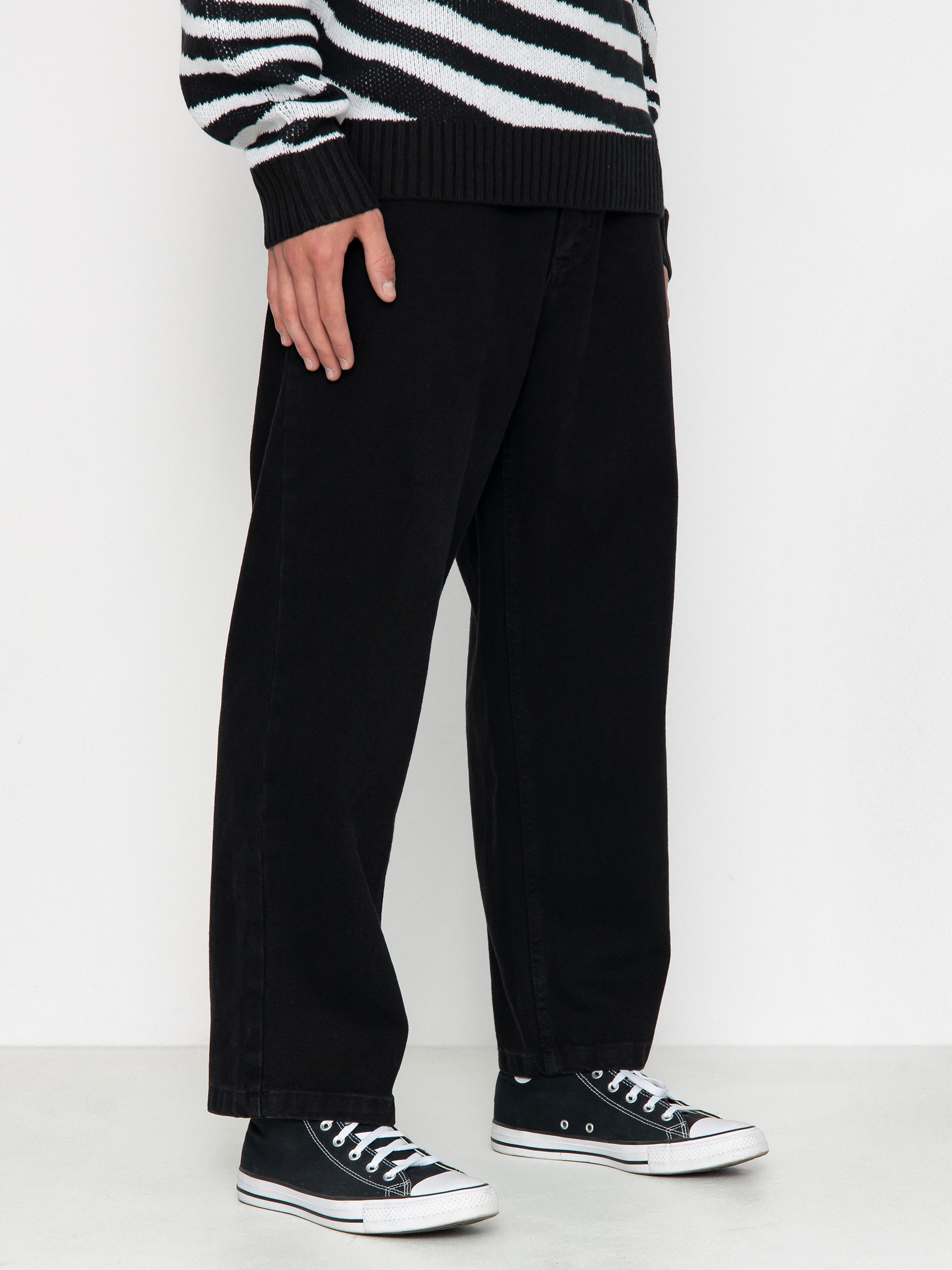 Nohavice Polar Skate 93! Denim (pitch black)