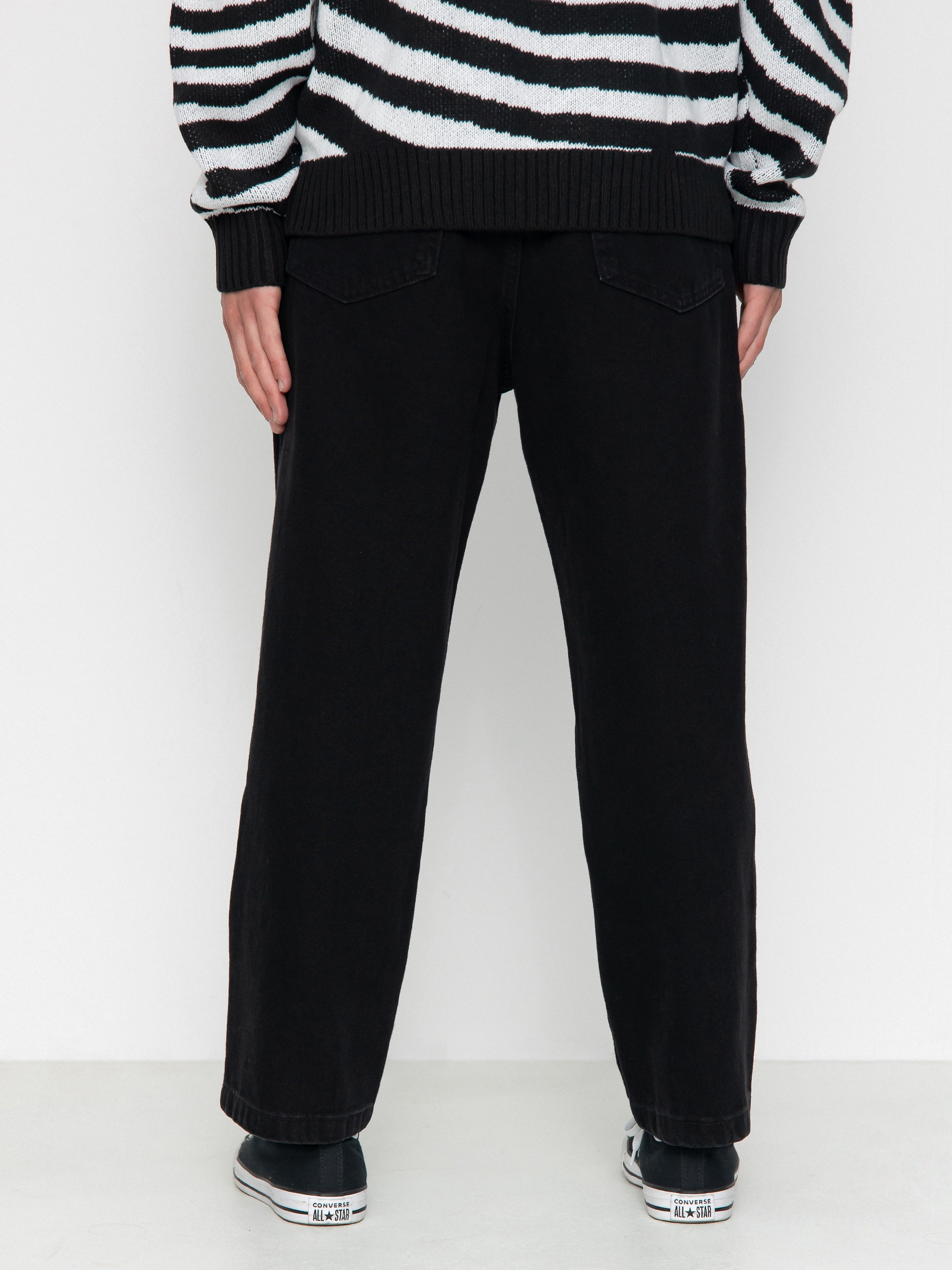 Nohavice Polar Skate 93! Denim (pitch black)