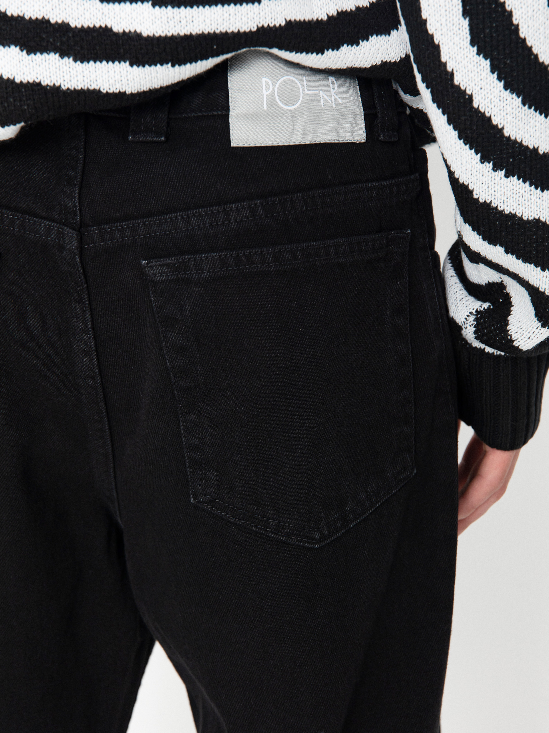 Nohavice Polar Skate 93! Denim (pitch black)