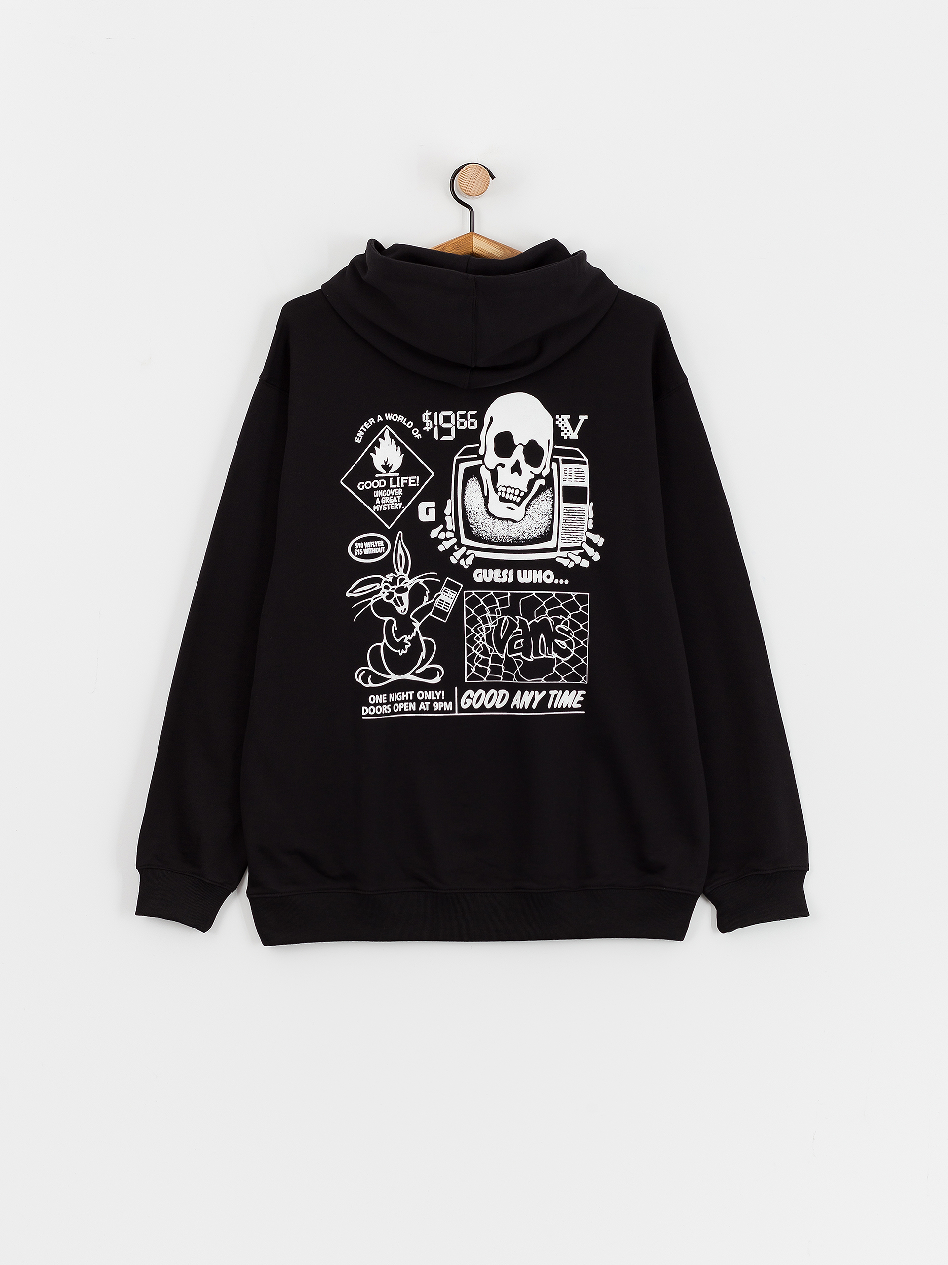 Mikina s kapucňou Vans Crazy Eddy 66 Loose HD (black)