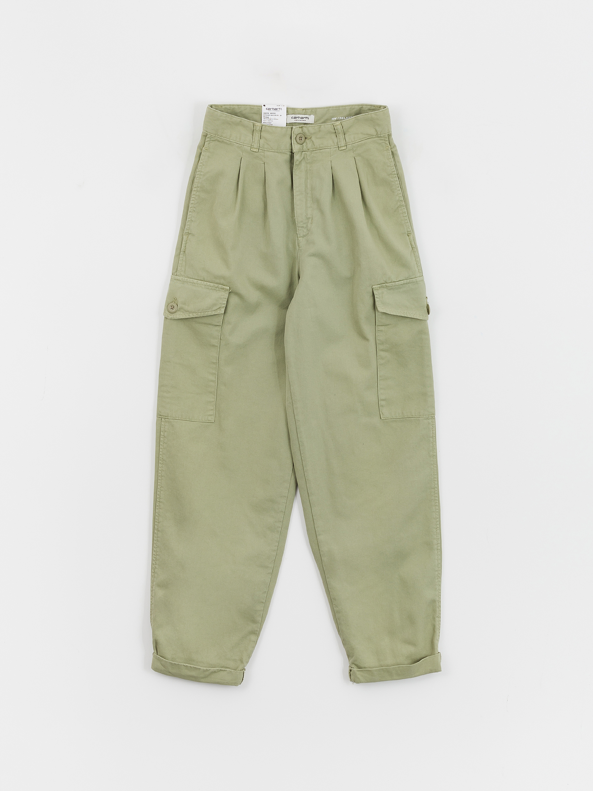 Nohavice Carhartt WIP Collins Wmn (misty green)