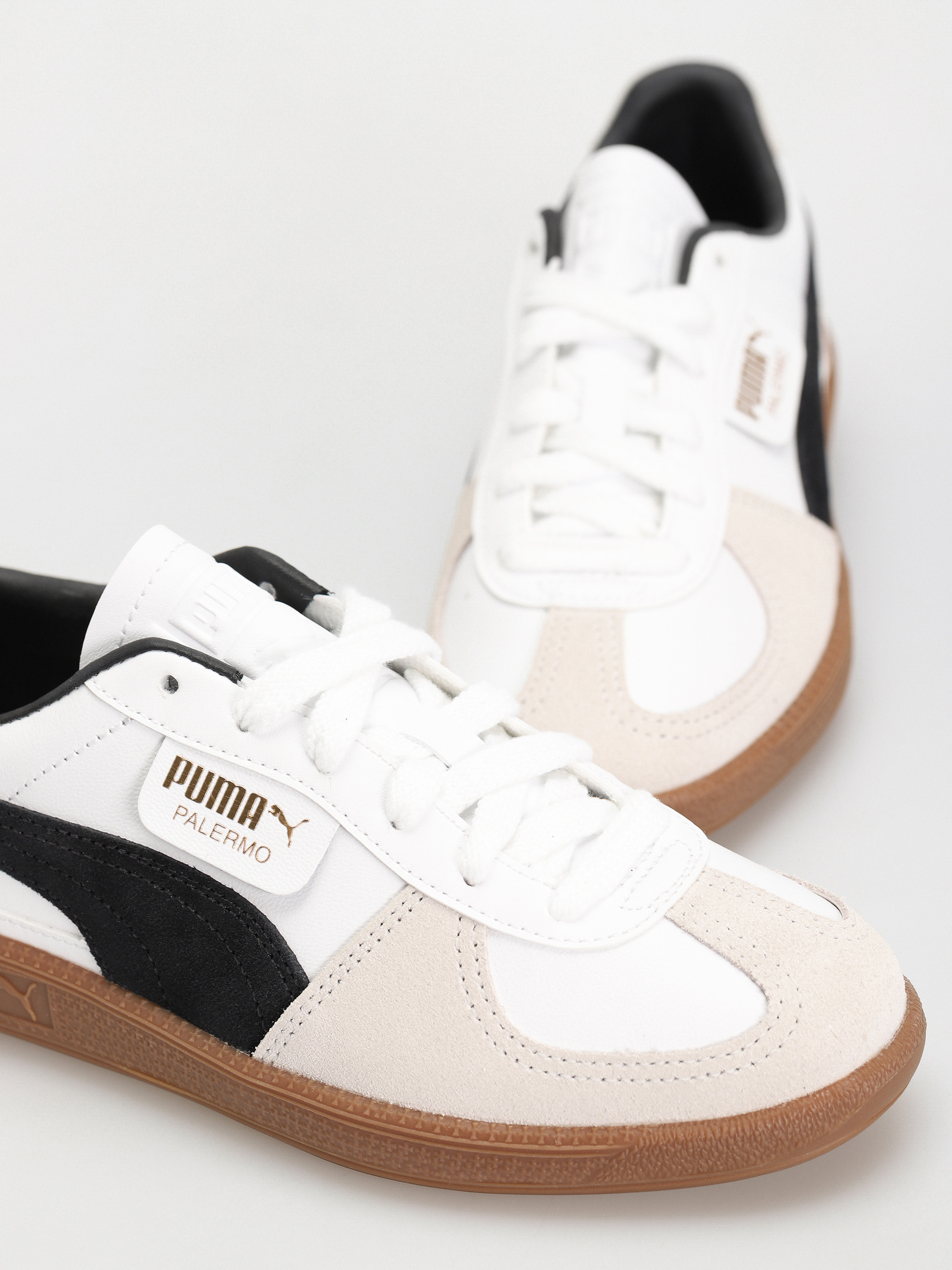 Topánky Puma Palermo Leather (puma white vapor gray gum)