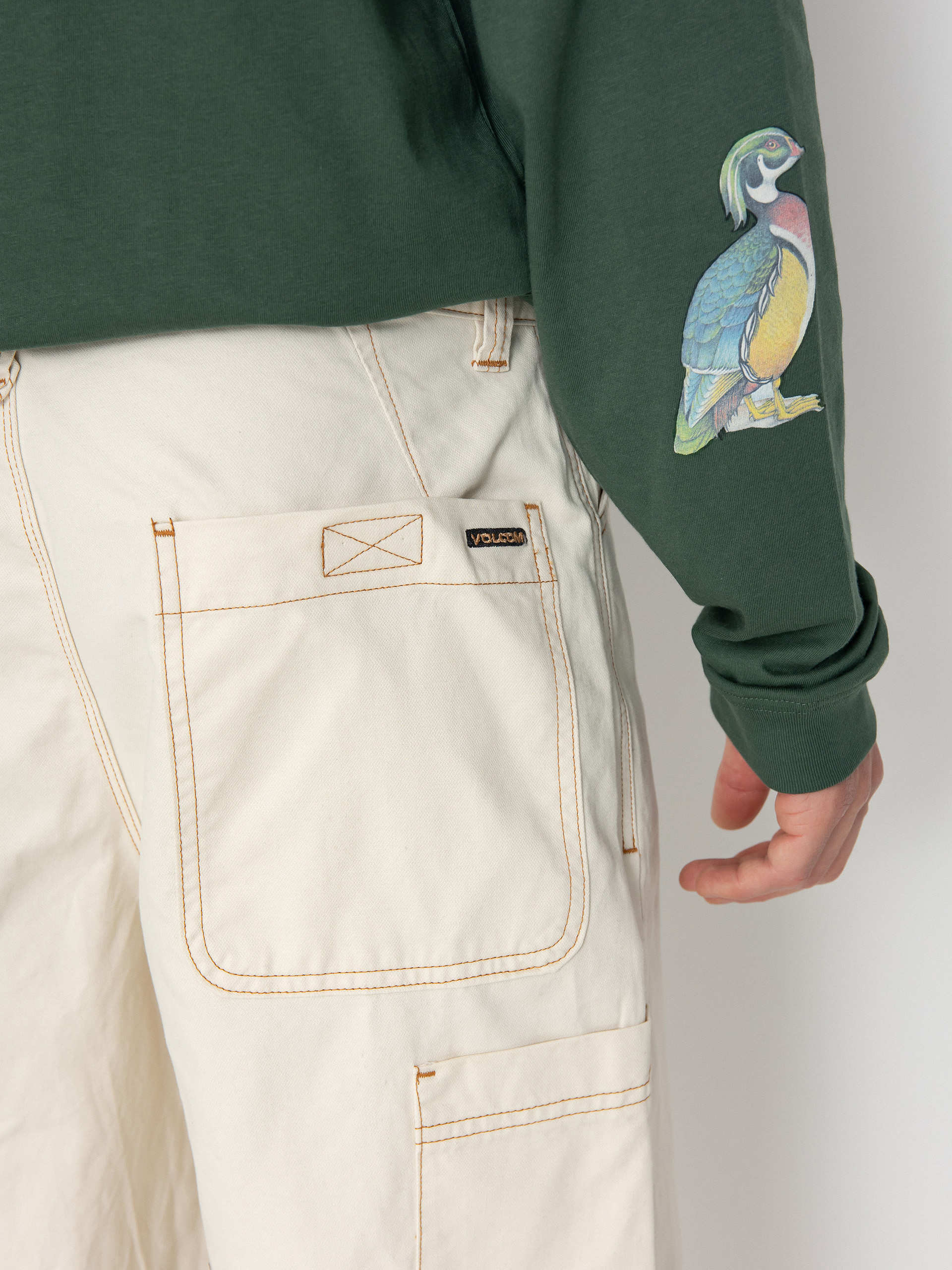 Nohavice Volcom Kraftsman (dirty white)