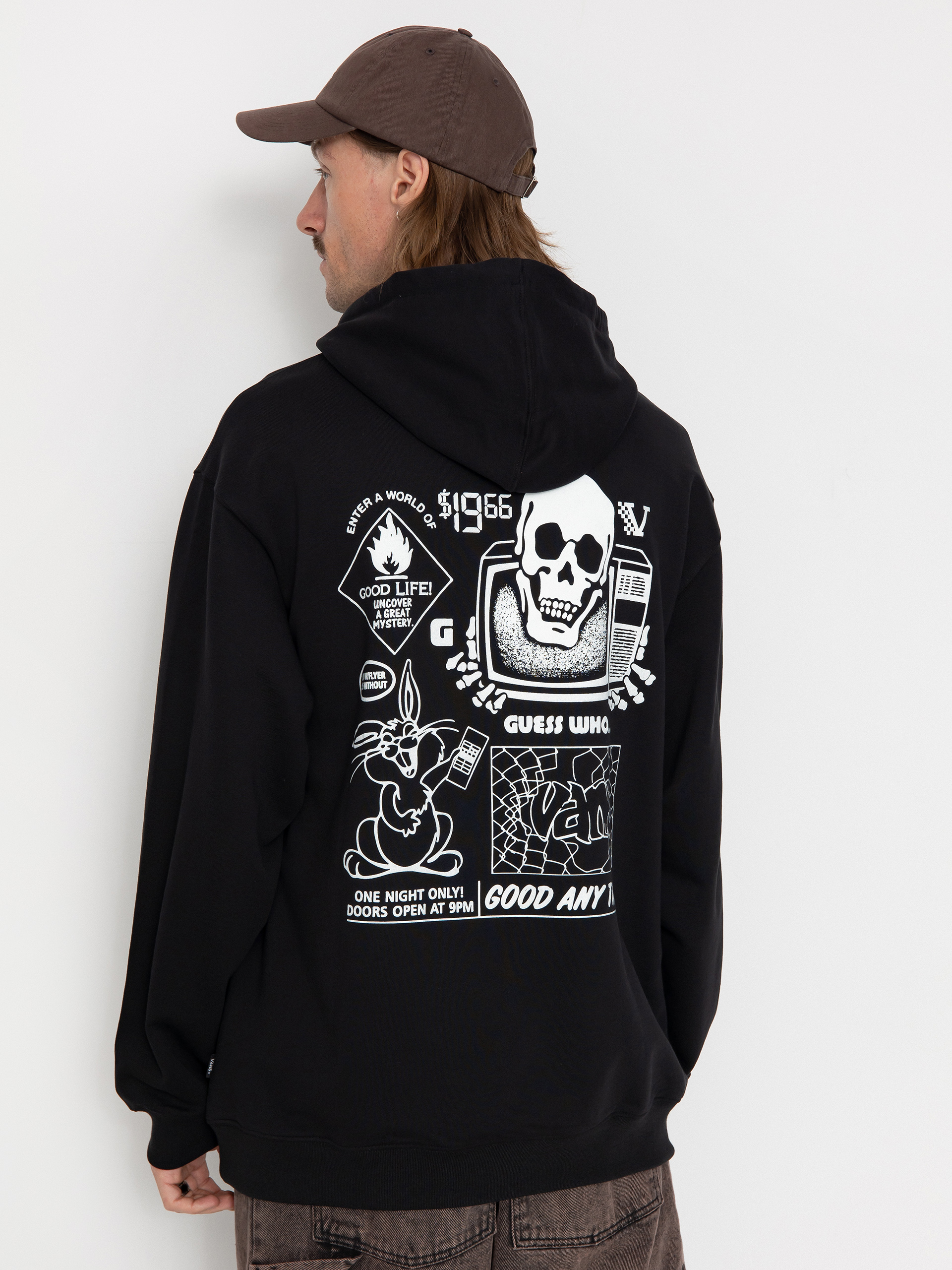 Mikina s kapucňou Vans Crazy Eddy 66 Loose HD (black)