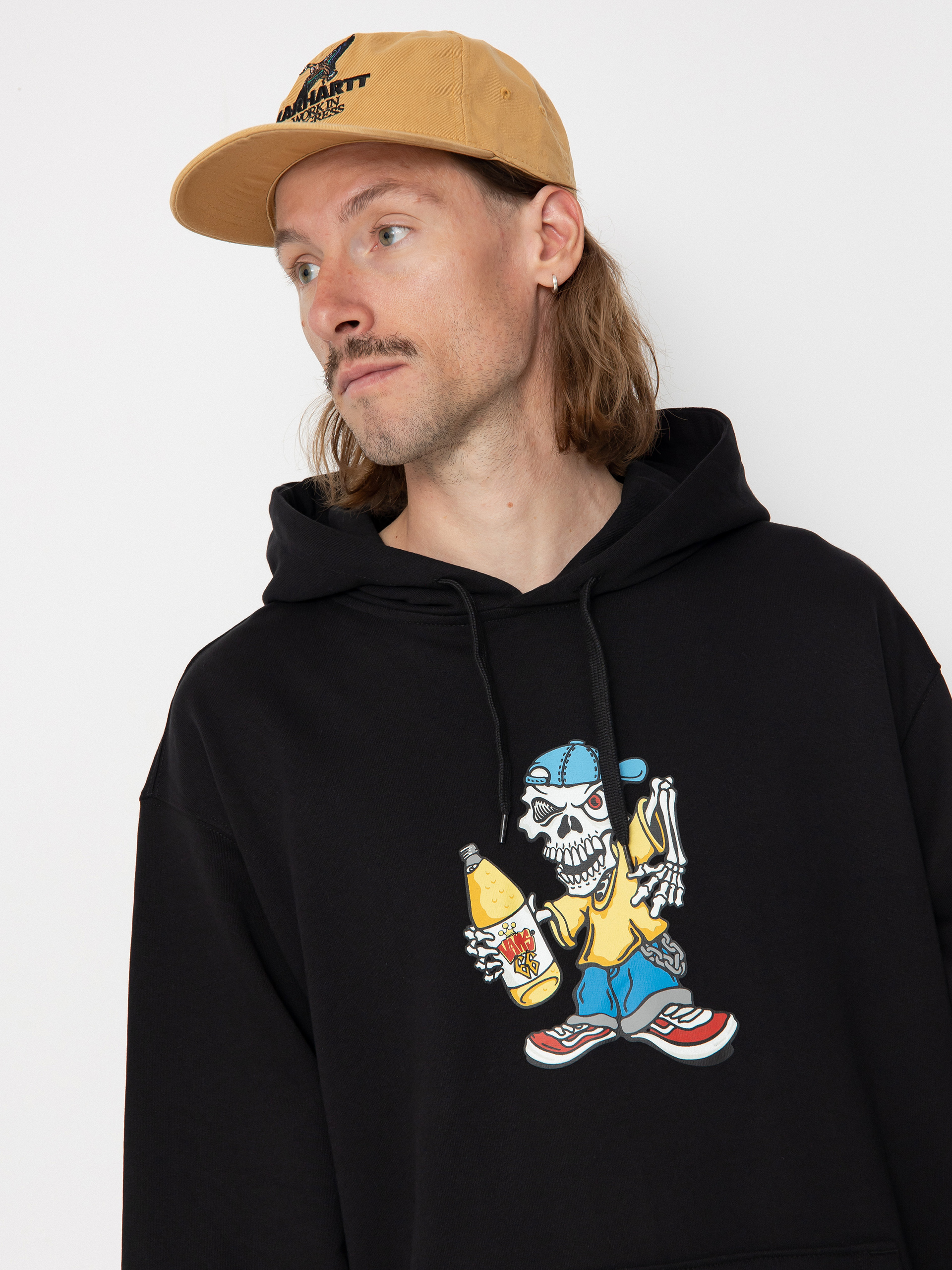 Mikina s kapucňou Vans Reggie Loose HD (black)