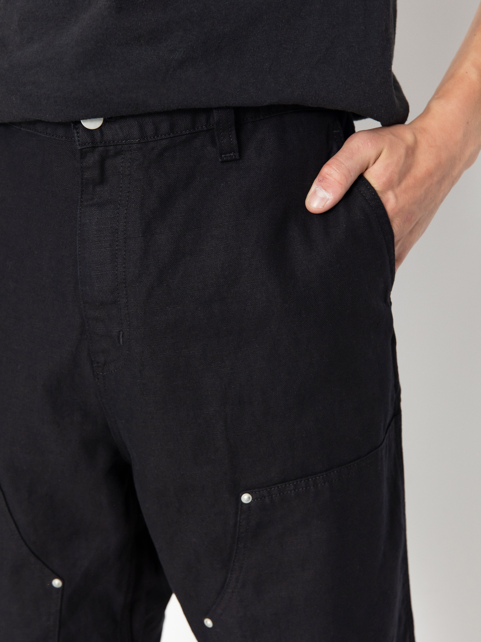 Nohavice Carhartt WIP Walter Double Knee (black)