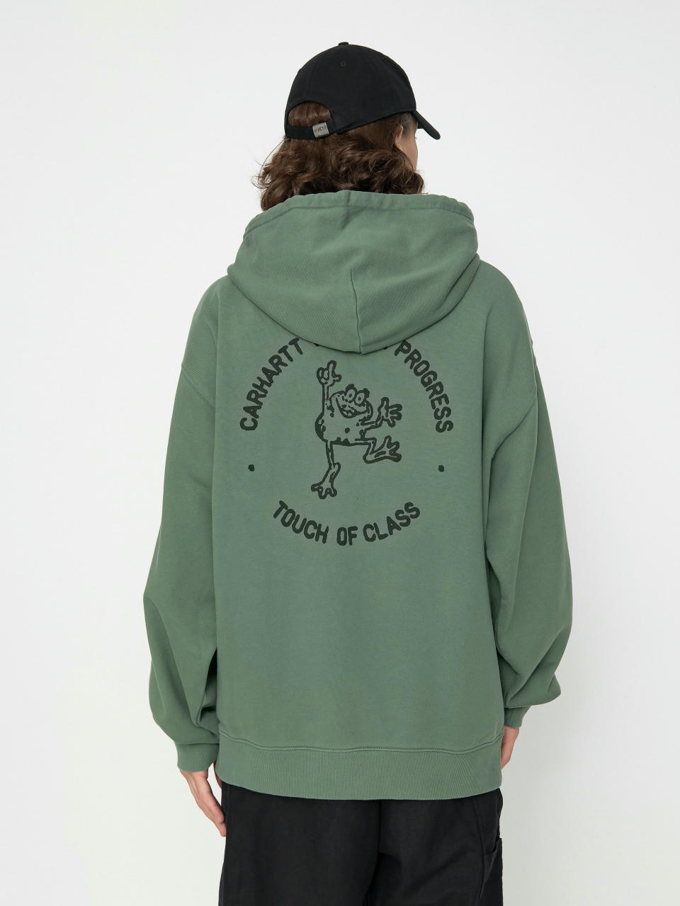 Mikina s kapucňou Carhartt WIP Stamp HD (duck green/black)