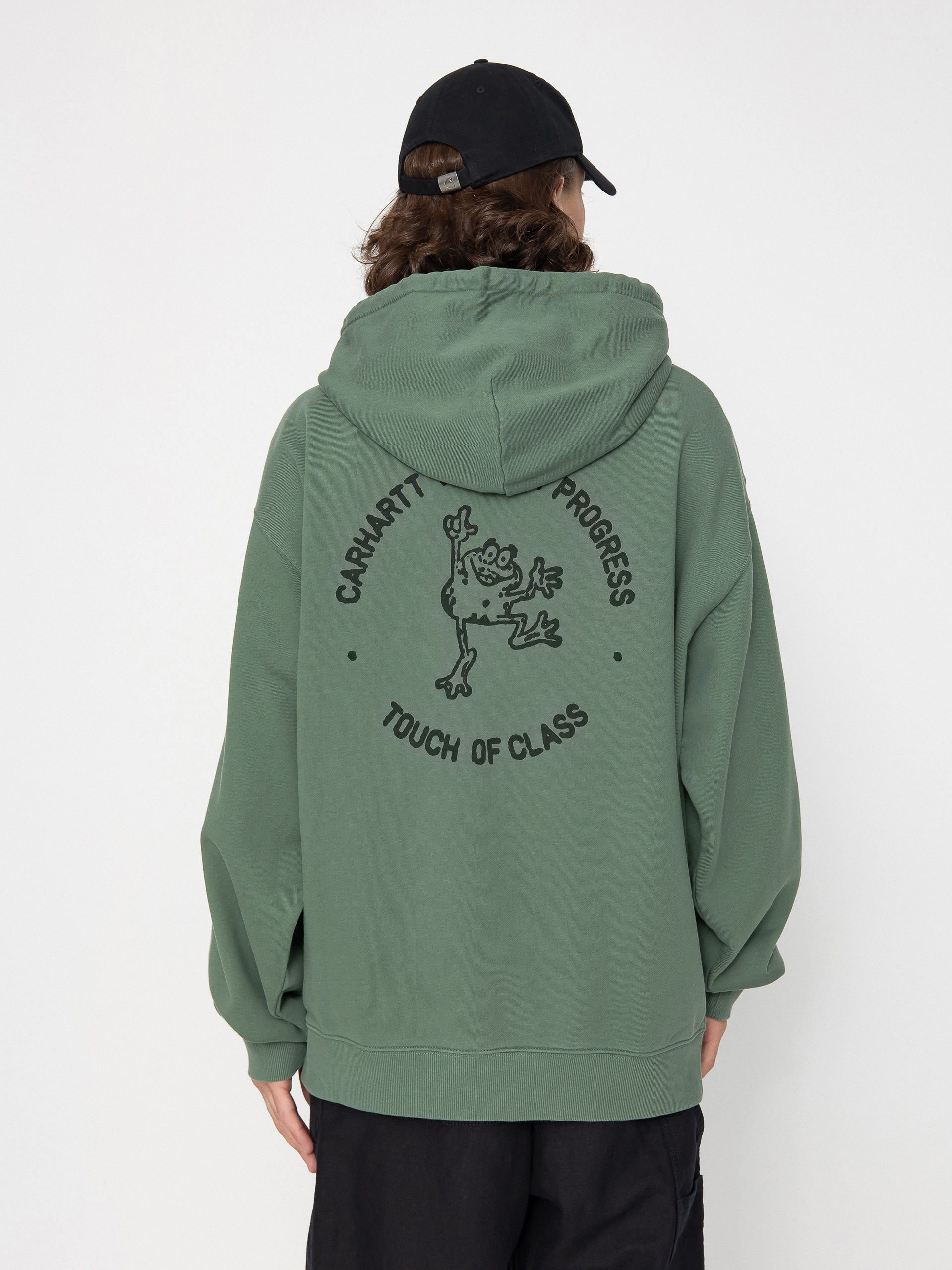 Mikina s kapucňou Carhartt WIP Stamp HD (duck green/black)