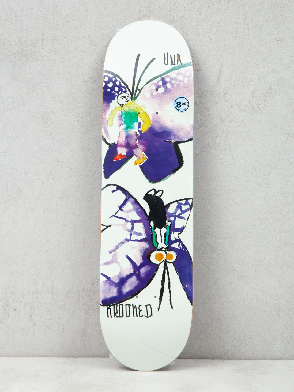 Doska Krooked Una Butterflies (white/purple)