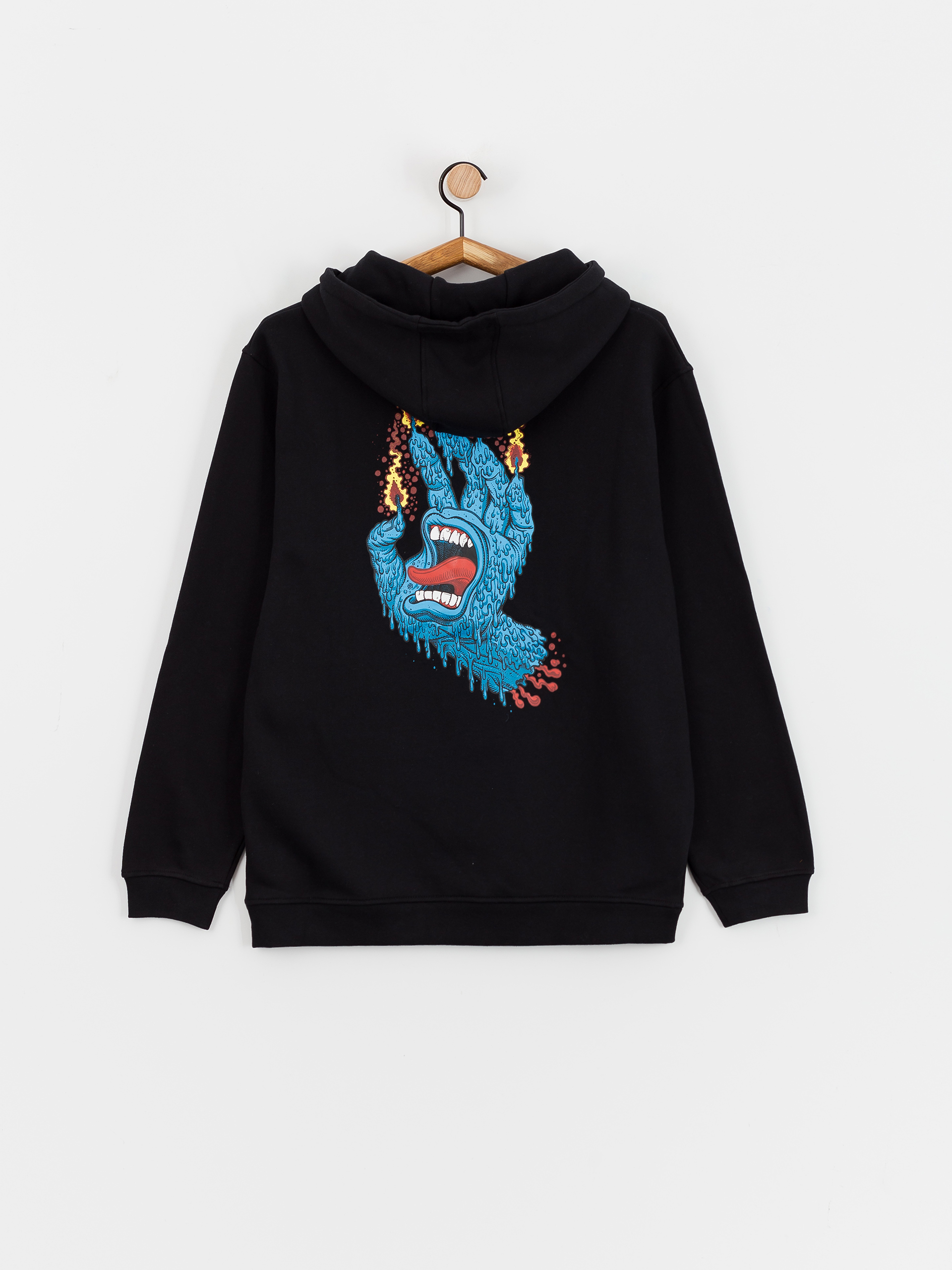 Mikina s kapucňou Santa Cruz Pace Ritual Hand HD (black)