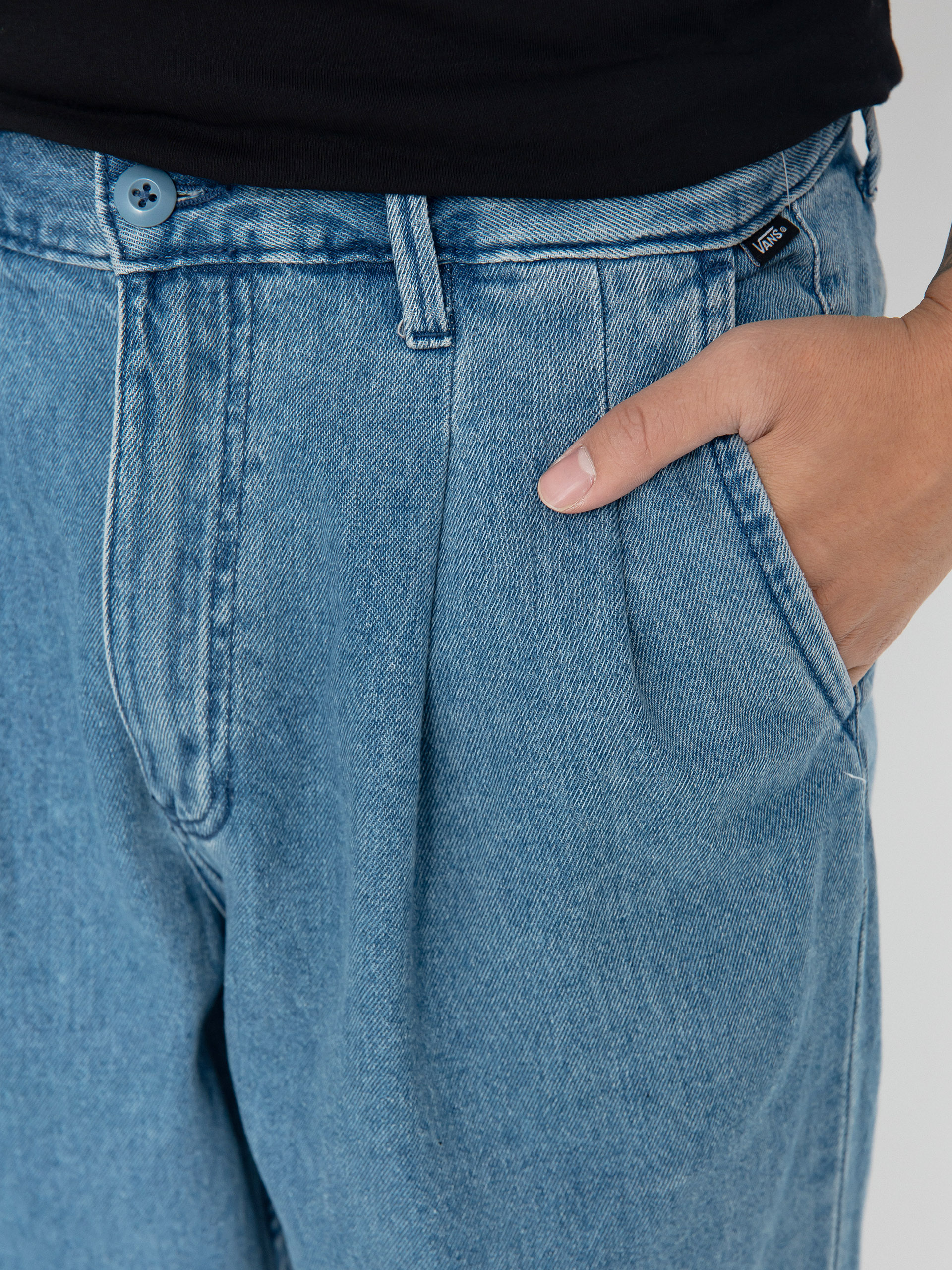 Nohavice Vans Authentic Chino Loose Tapered Pltd Dm (stonewash/blue)