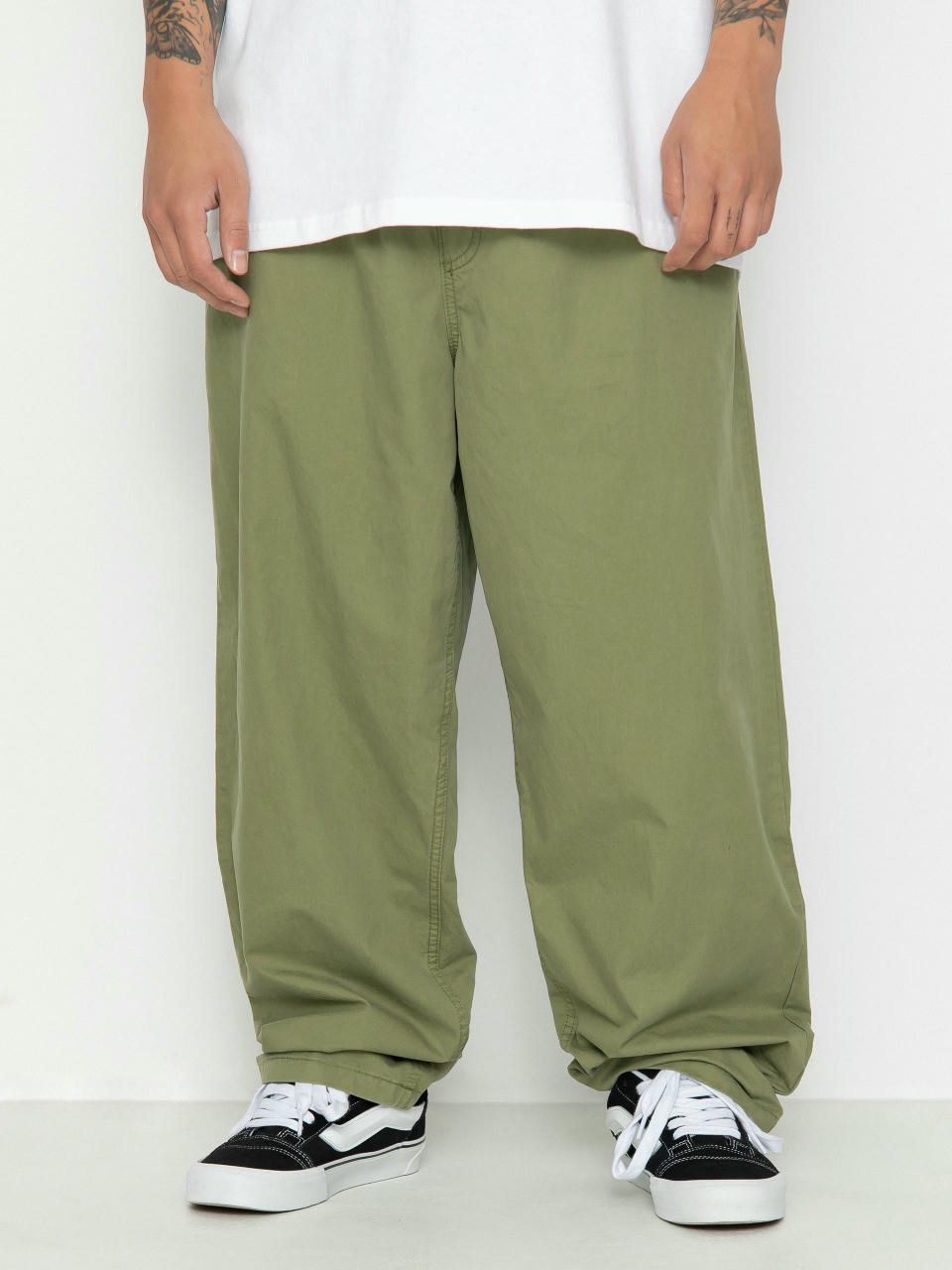 Nohavice Vans Range Baggy Tapered Elastic Waist (loden green)