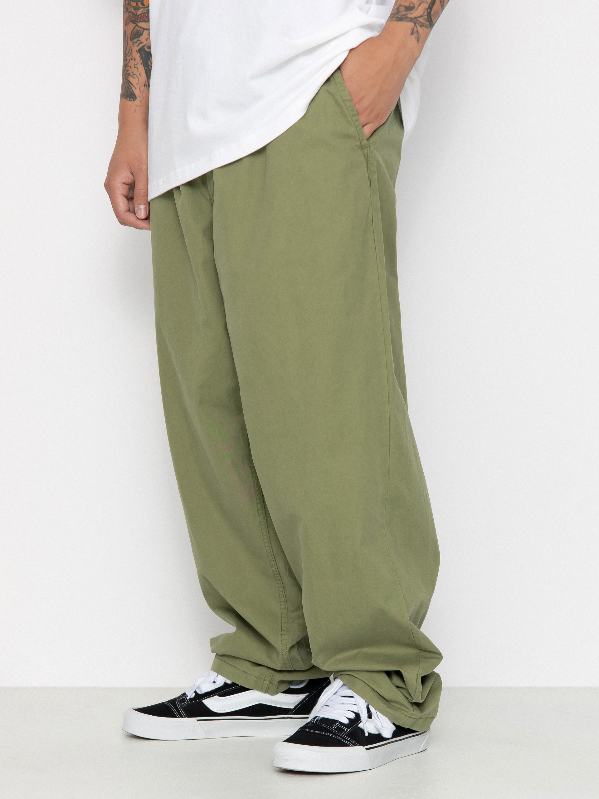 Nohavice Vans Range Baggy Tapered Elastic Waist (loden green)