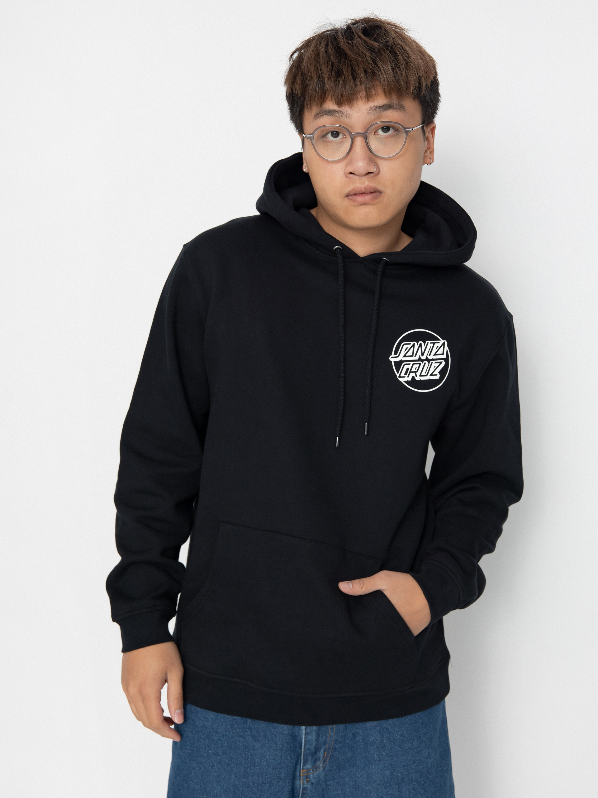 Mikina s kapucňou Santa Cruz Pace Ritual Hand HD (black)