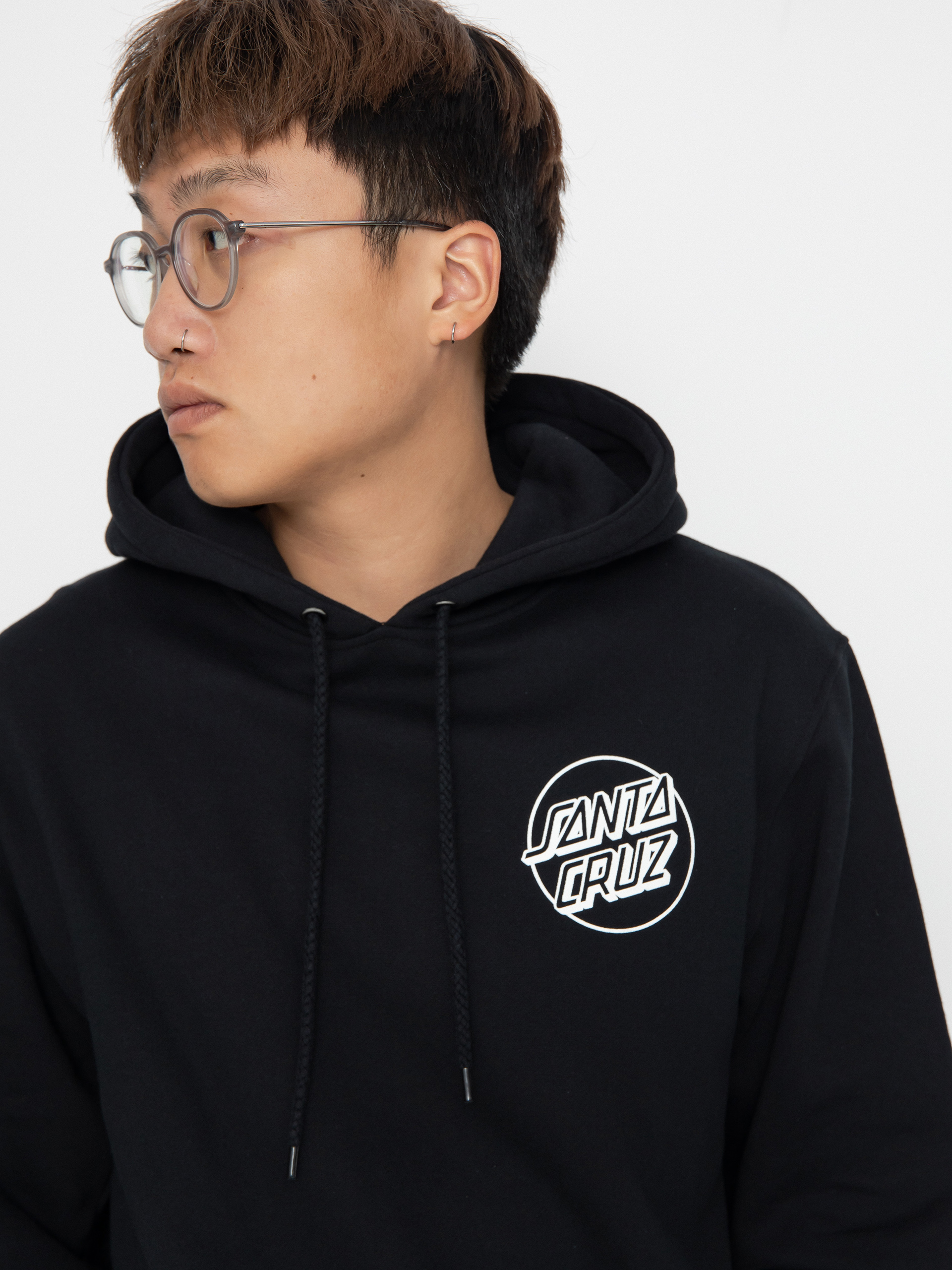 Mikina s kapucňou Santa Cruz Pace Ritual Hand HD (black)