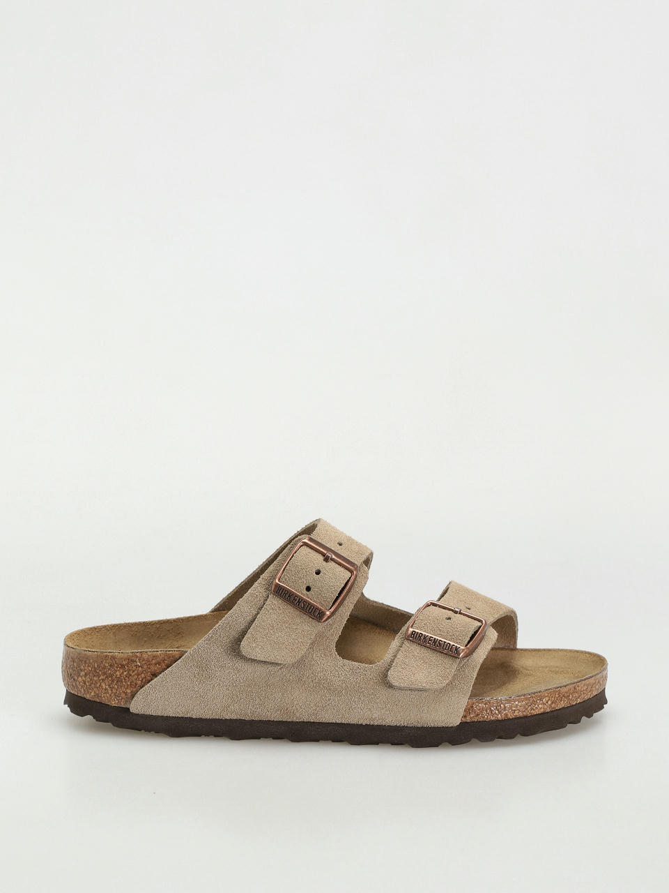 Šľapky Birkenstock Arizona Suede Leather Narrow Wmn (taupe)