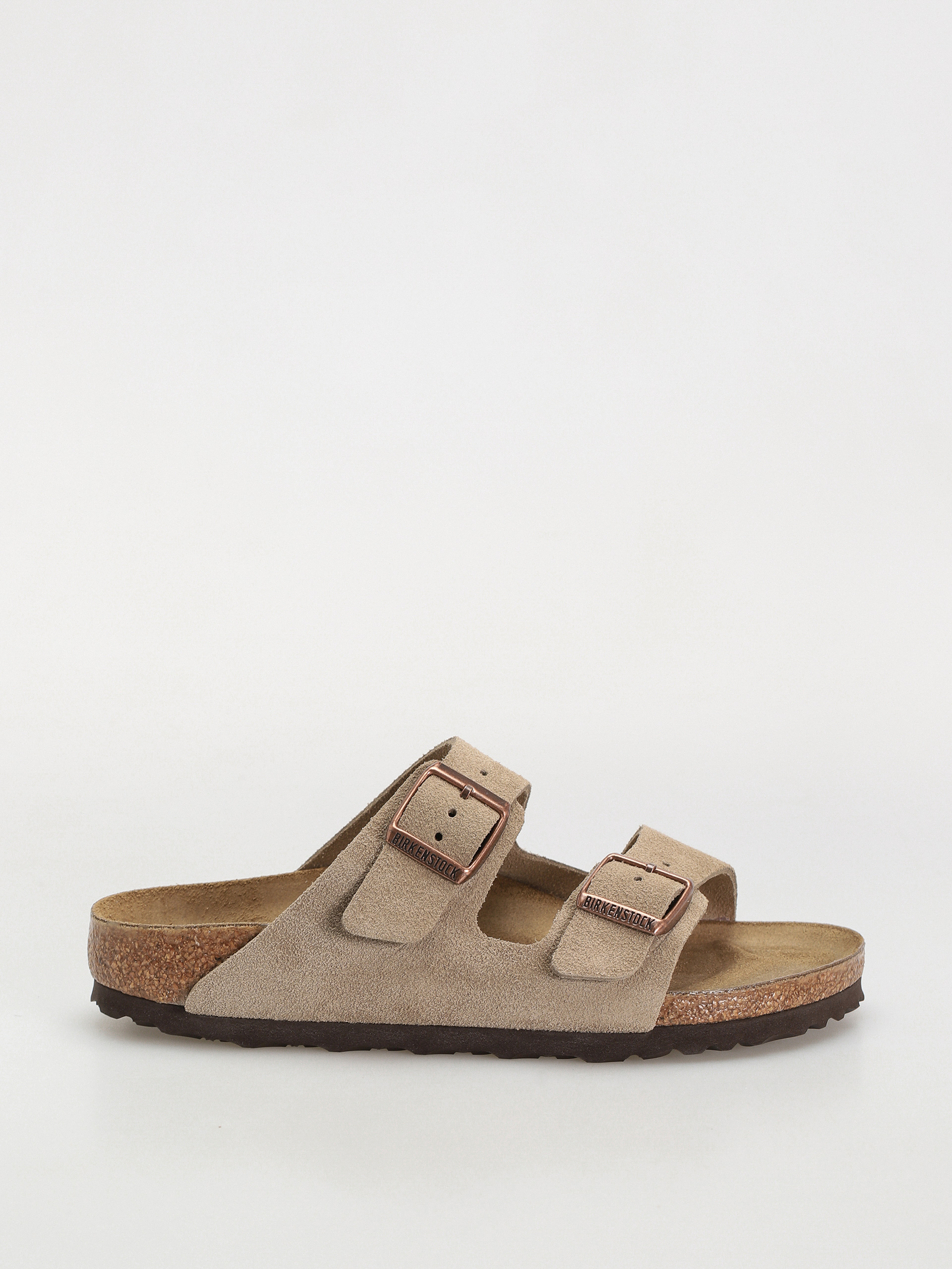 u0160u013eapky Birkenstock Arizona Suede Leather Narrow Wmn (taupe)