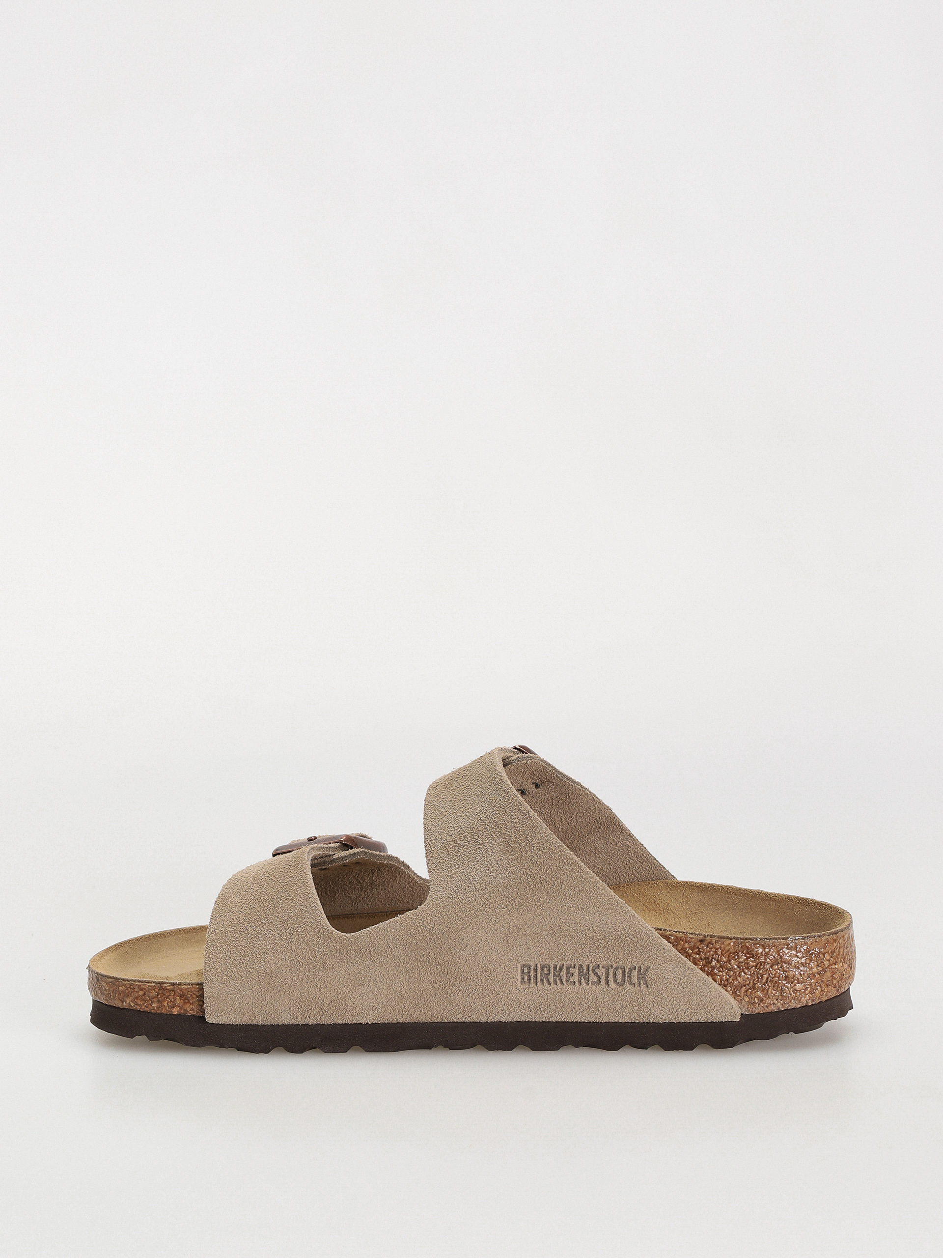 Šľapky Birkenstock Arizona Suede Leather Narrow Wmn (taupe)