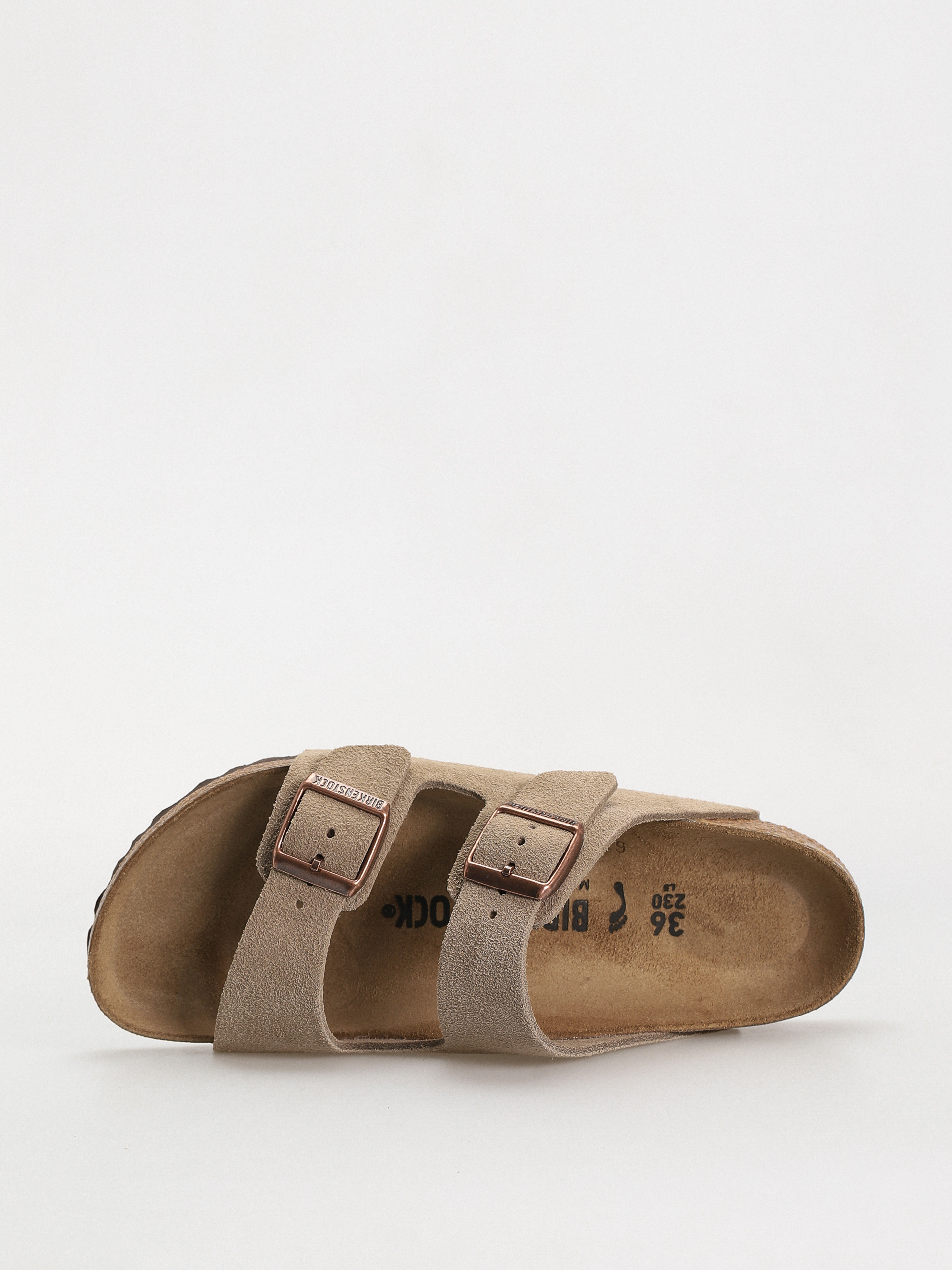 Šľapky Birkenstock Arizona Suede Leather Narrow Wmn (taupe)