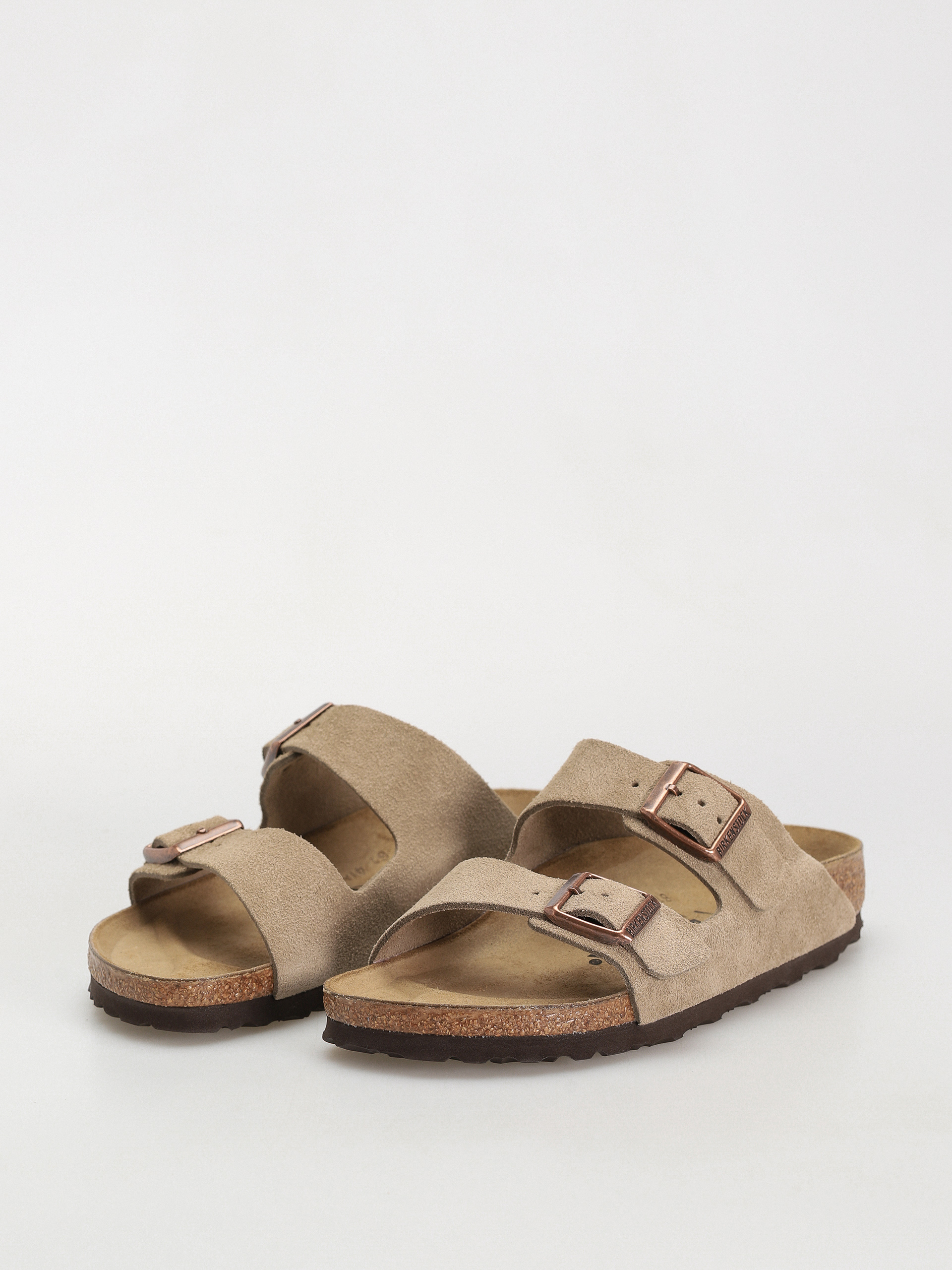 Šľapky Birkenstock Arizona Suede Leather Narrow Wmn (taupe)