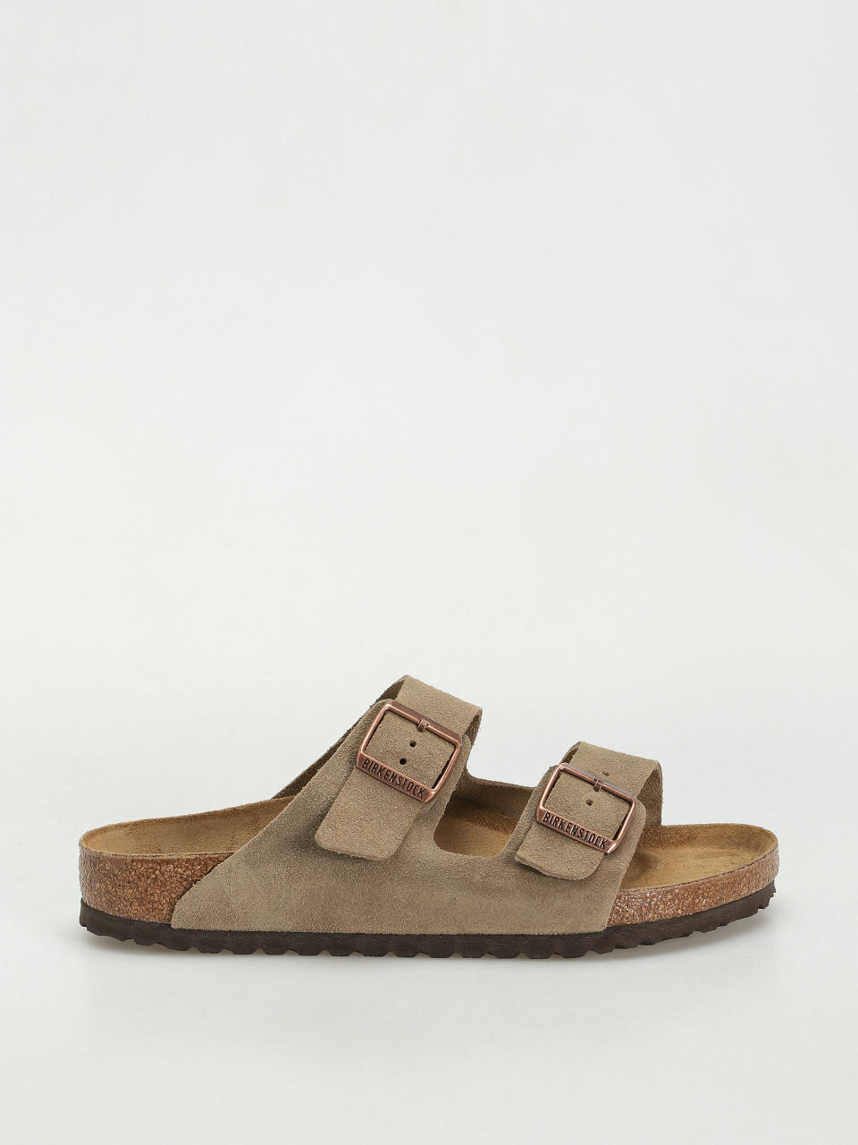 Šľapky Birkenstock Arizona Suede Leather Regular (taupe)