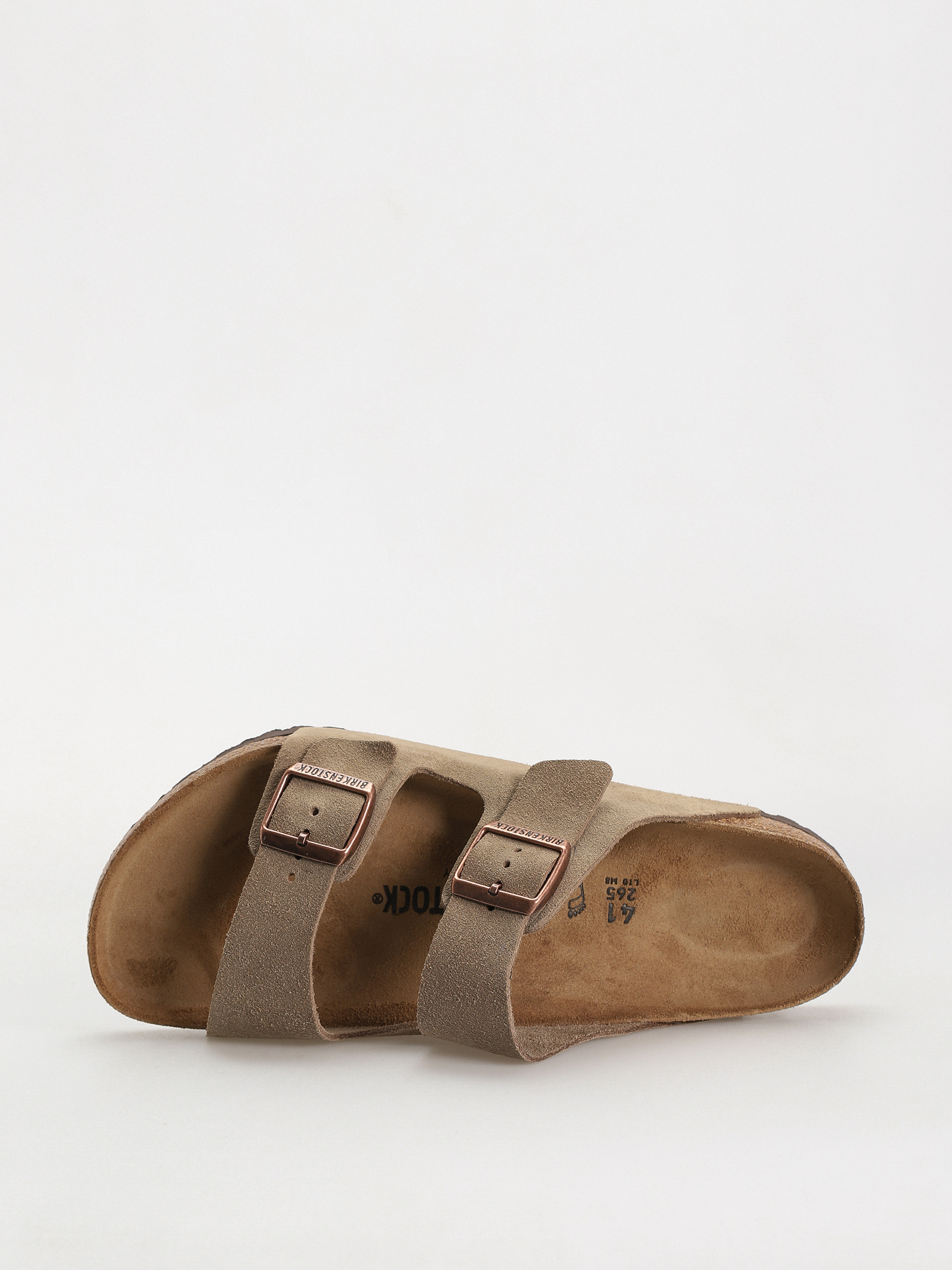 Šľapky Birkenstock Arizona Suede Leather Regular (taupe)