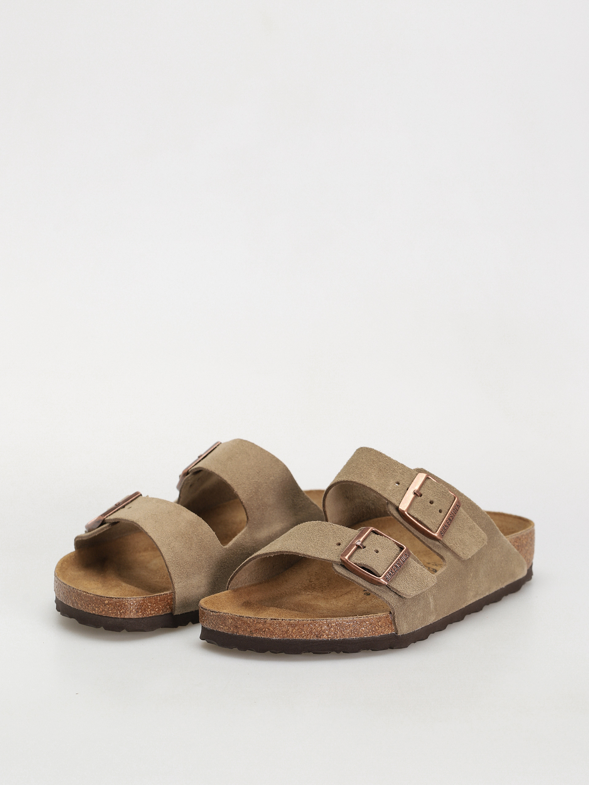 Šľapky Birkenstock Arizona Suede Leather Regular (taupe)