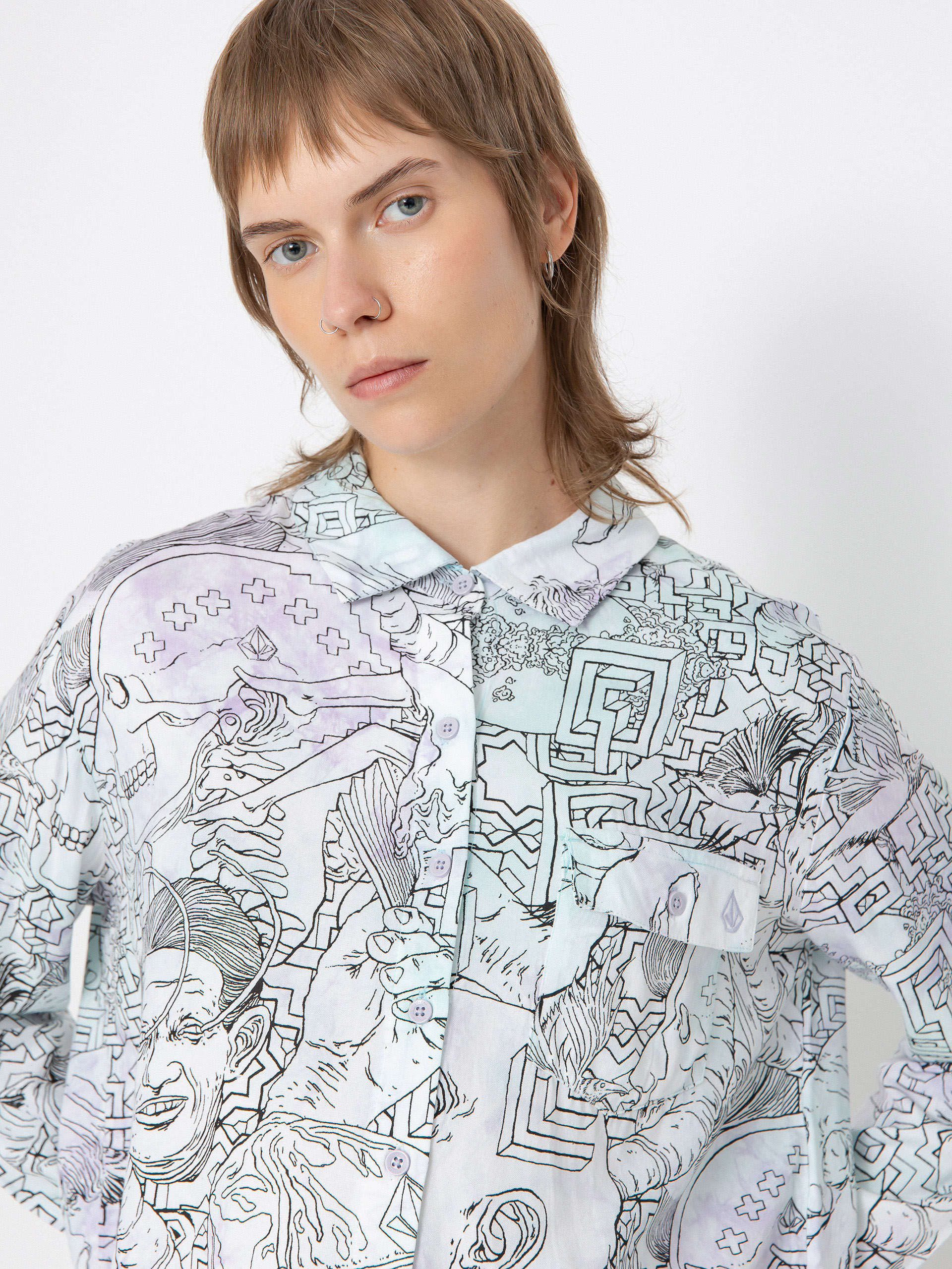 Košeľa Volcom Fa Ed Merlin Murray Ls Wmn (multi)