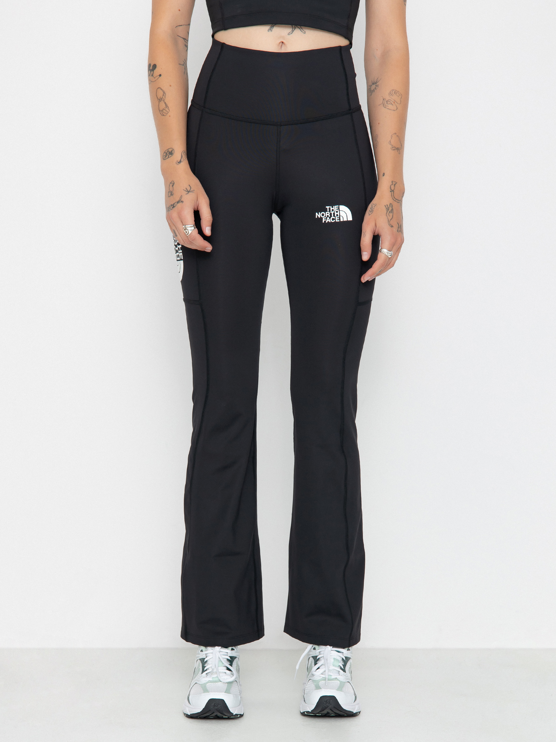 Legíny The North Face Poly Knit Flared Wmn (tnf black)