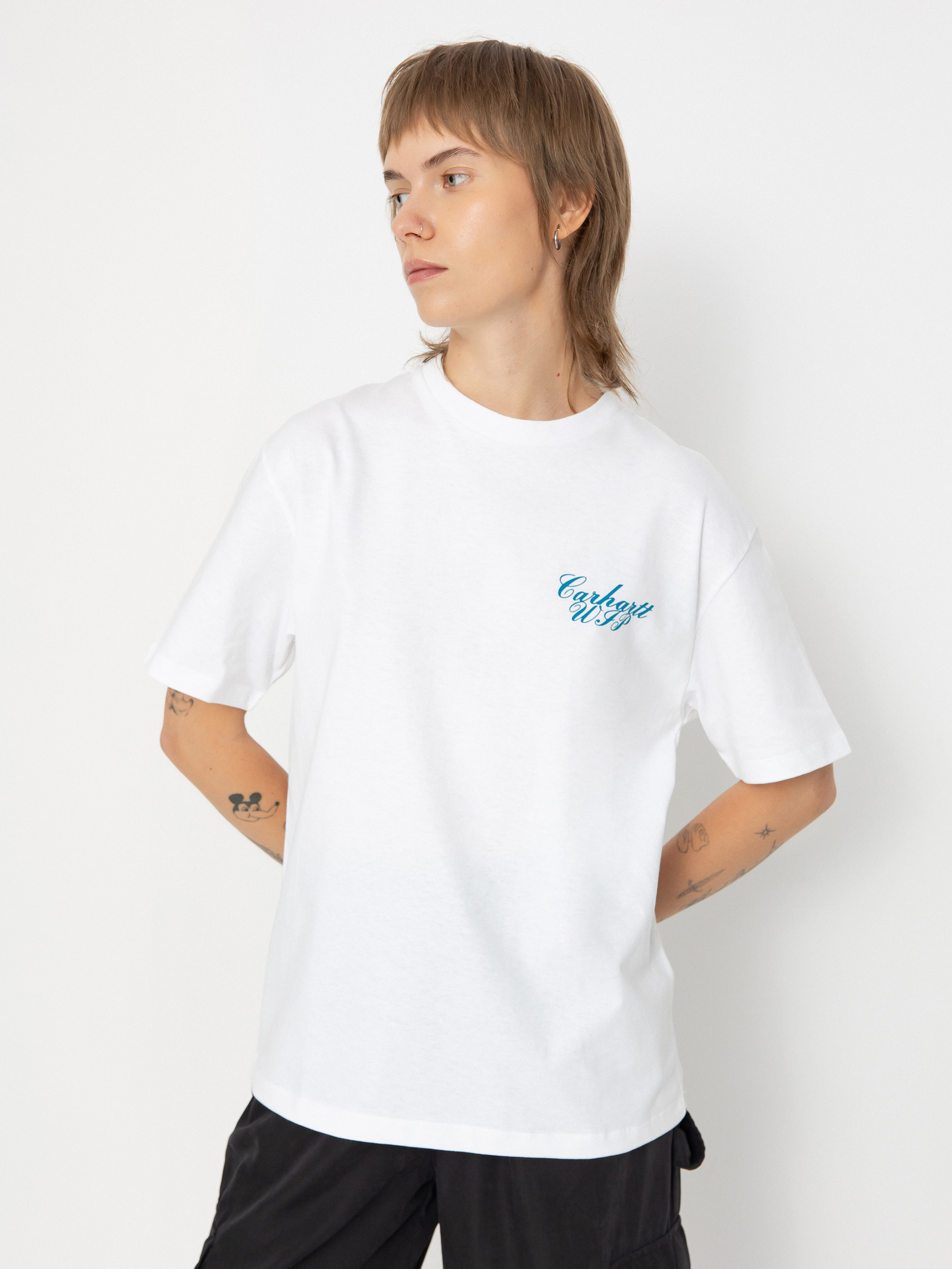 Tričko Carhartt WIP Exchange Wmn (white/blue)