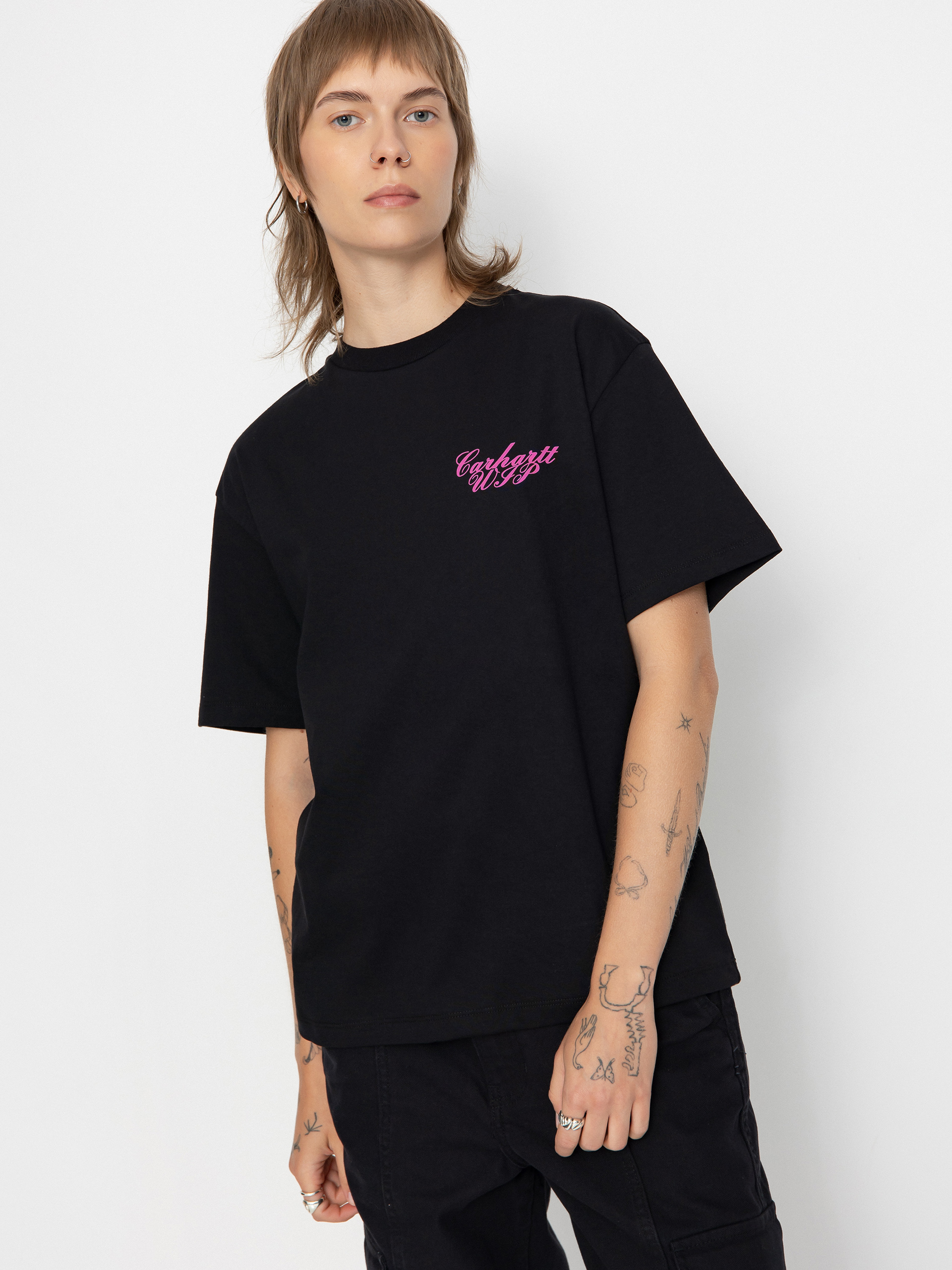 Tričko Carhartt WIP Exchange Wmn (black/pink)