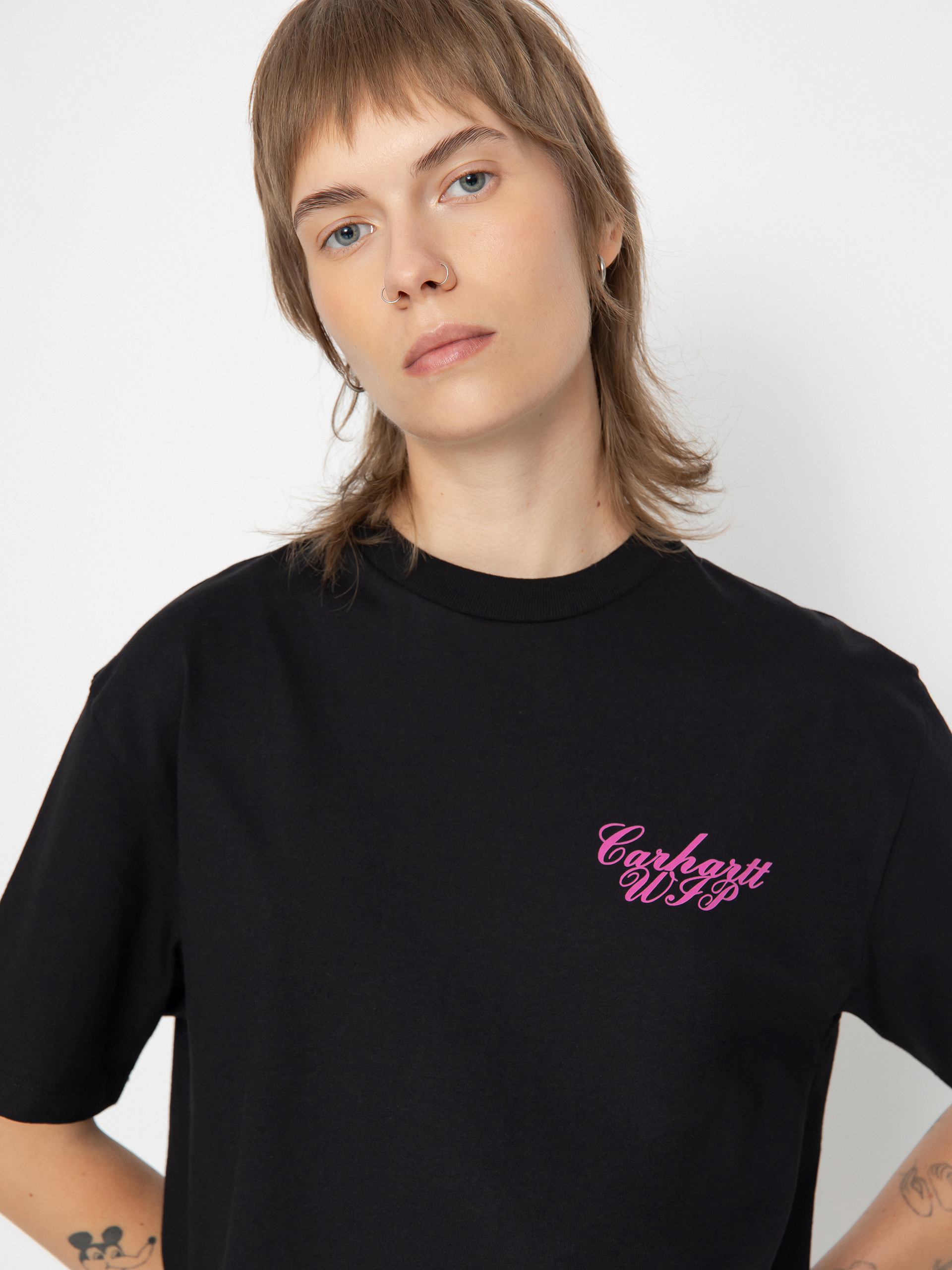 Tričko Carhartt WIP Exchange Wmn (black/pink)