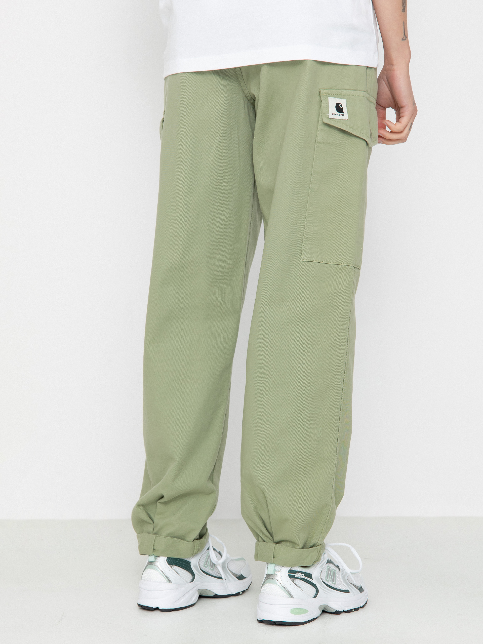 Nohavice Carhartt WIP Collins Wmn (misty green)
