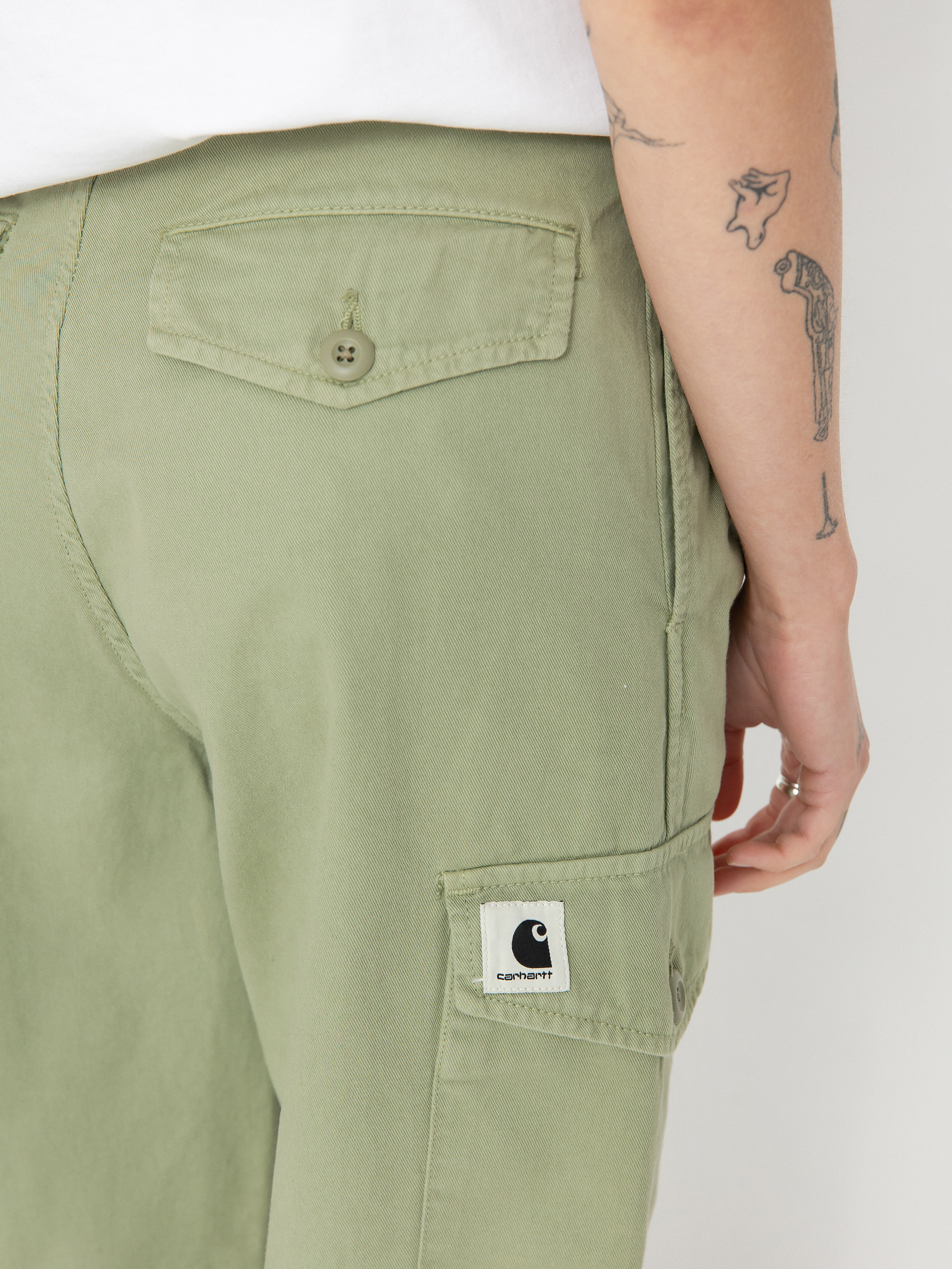 Nohavice Carhartt WIP Collins Wmn (misty green)