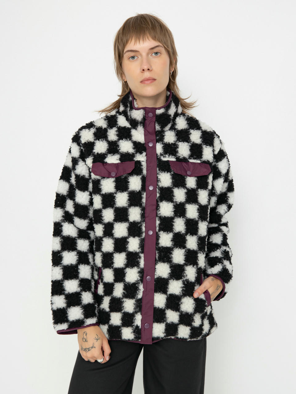 Bunda Vans Dreaming Sherpa Wmn (checkerboard)