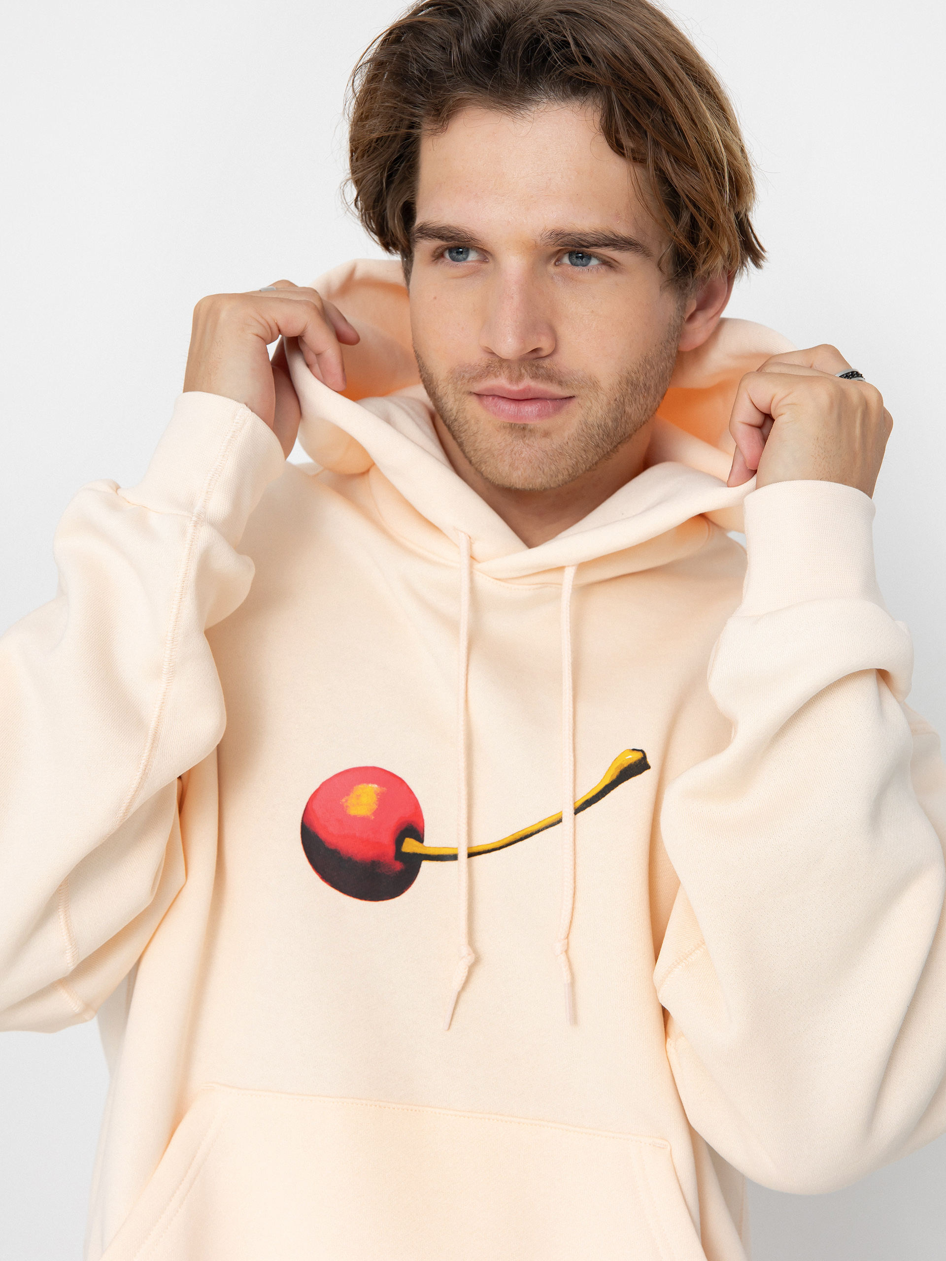 Mikina s kapucňou Nike SB Cherry HD (guava ice/white)