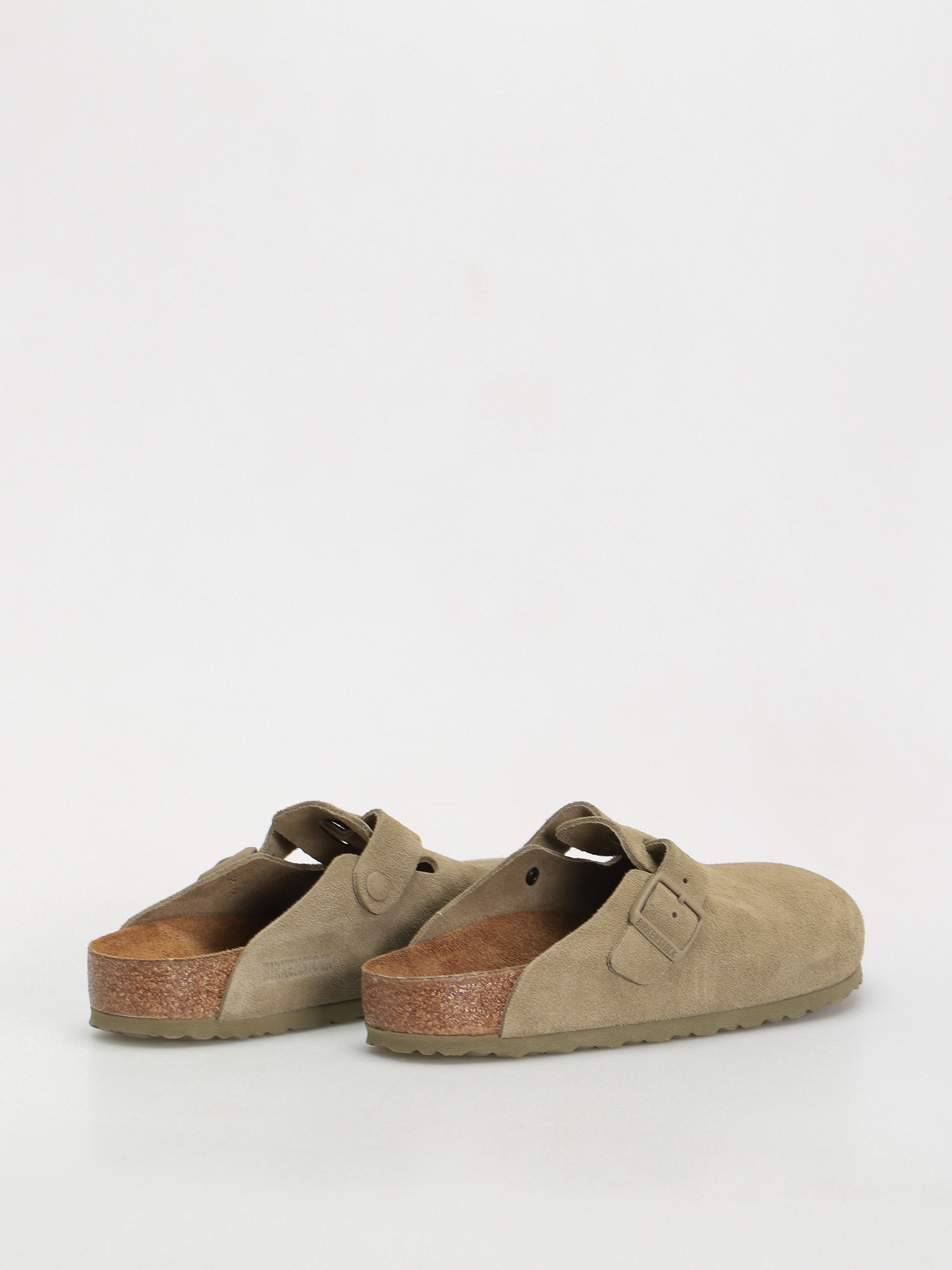 Šľapky Birkenstock Boston Suede Leather Regular (faded khaki)