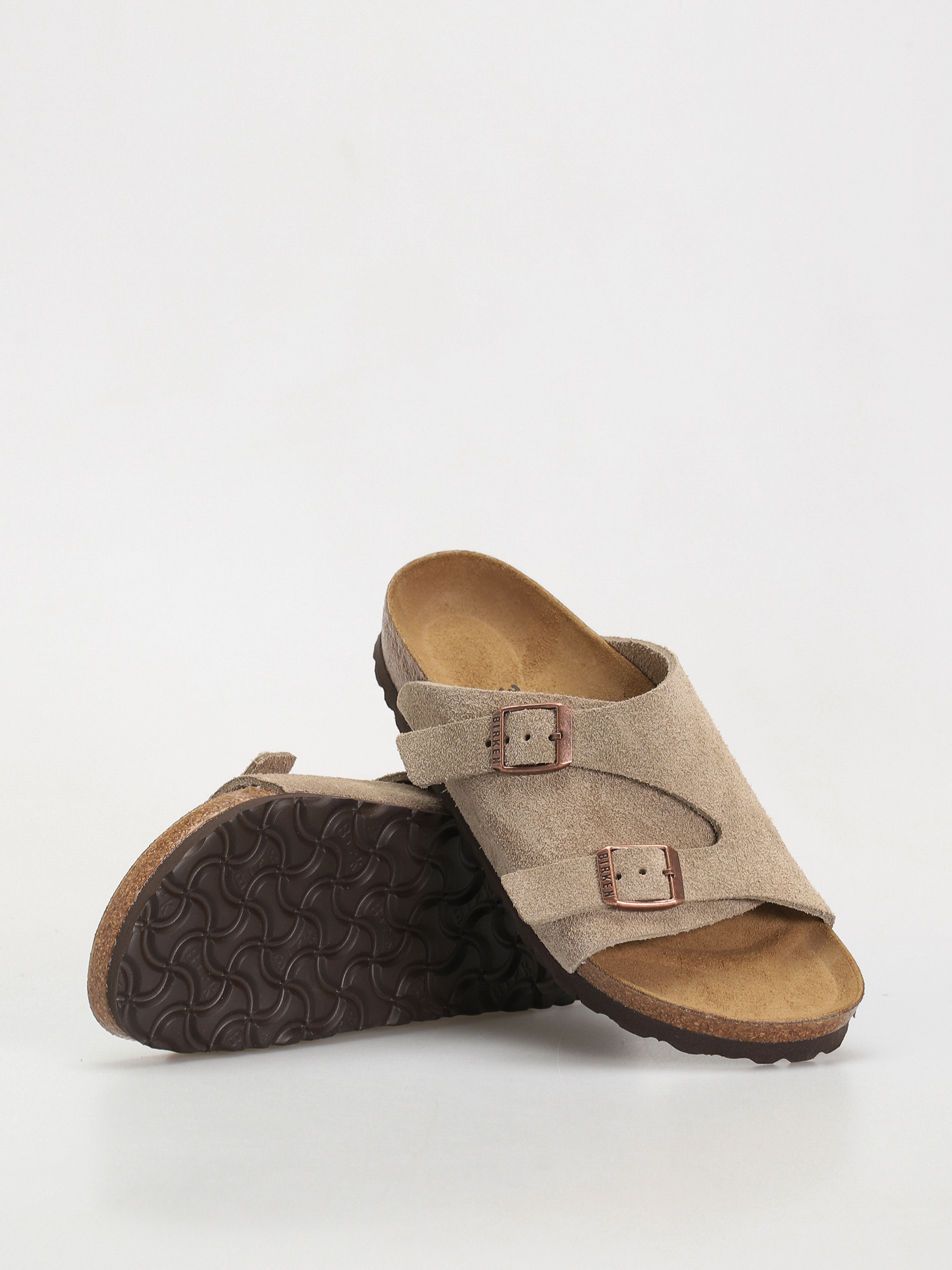 Šľapky Birkenstock Zürich Suede Leather Narrow Wmn (taupe)