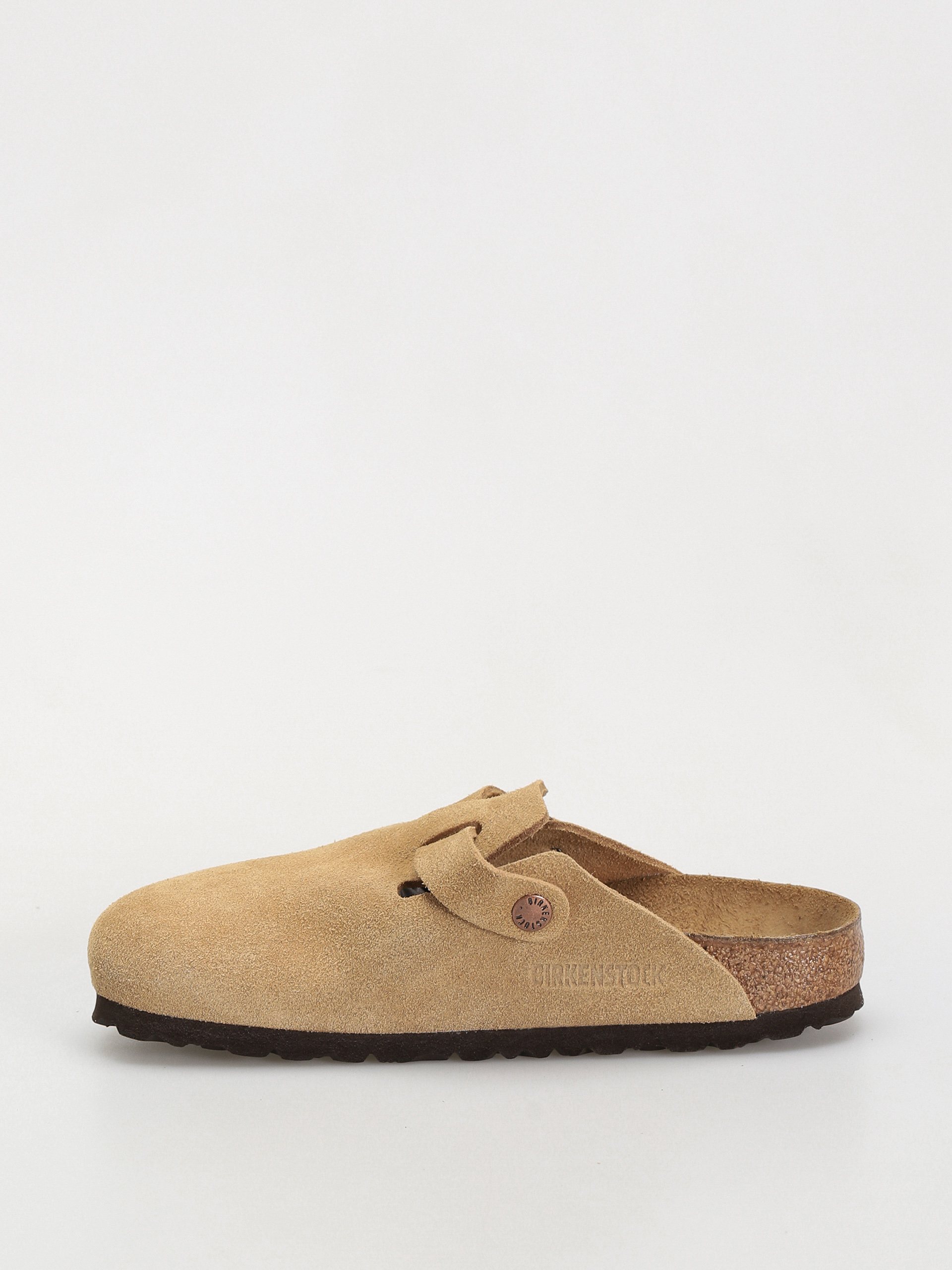 Šľapky Birkenstock Boston Suede Leather Narrow Wmn (latte cream)